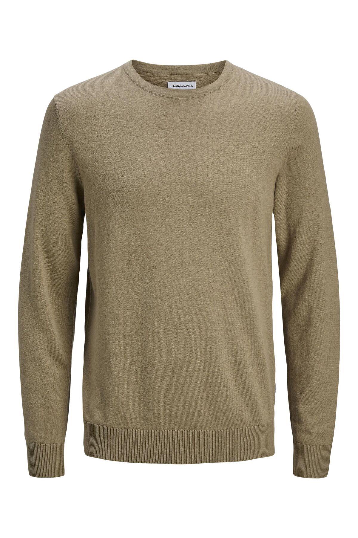 Jack & Jones Erkek Bej İnce Triko Kazak - 12208364 - Jack & Jones - B-12208364