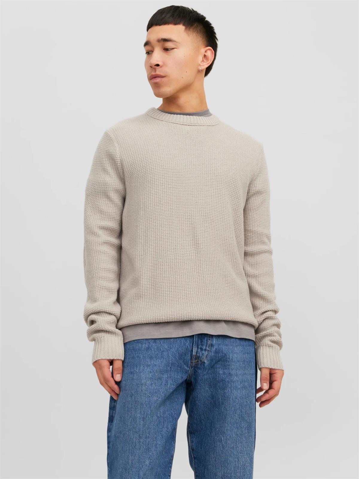 Jack & Jones Erkek Bisiklet Yaka Örme Kazak - 12243116 - Jack & Jones - 12243116