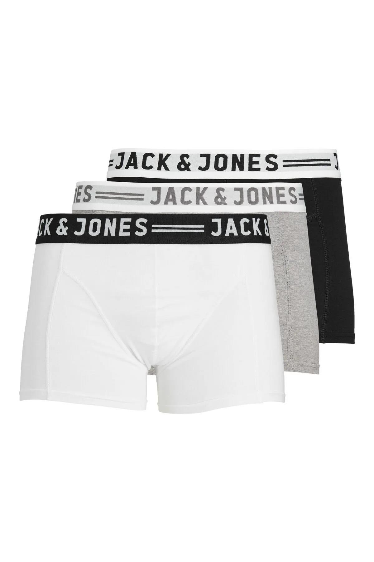 Jack & Jones Erkek Çoklu Renk 3'lü Boxer - 12081832 - Jack & Jones - muk-12081832