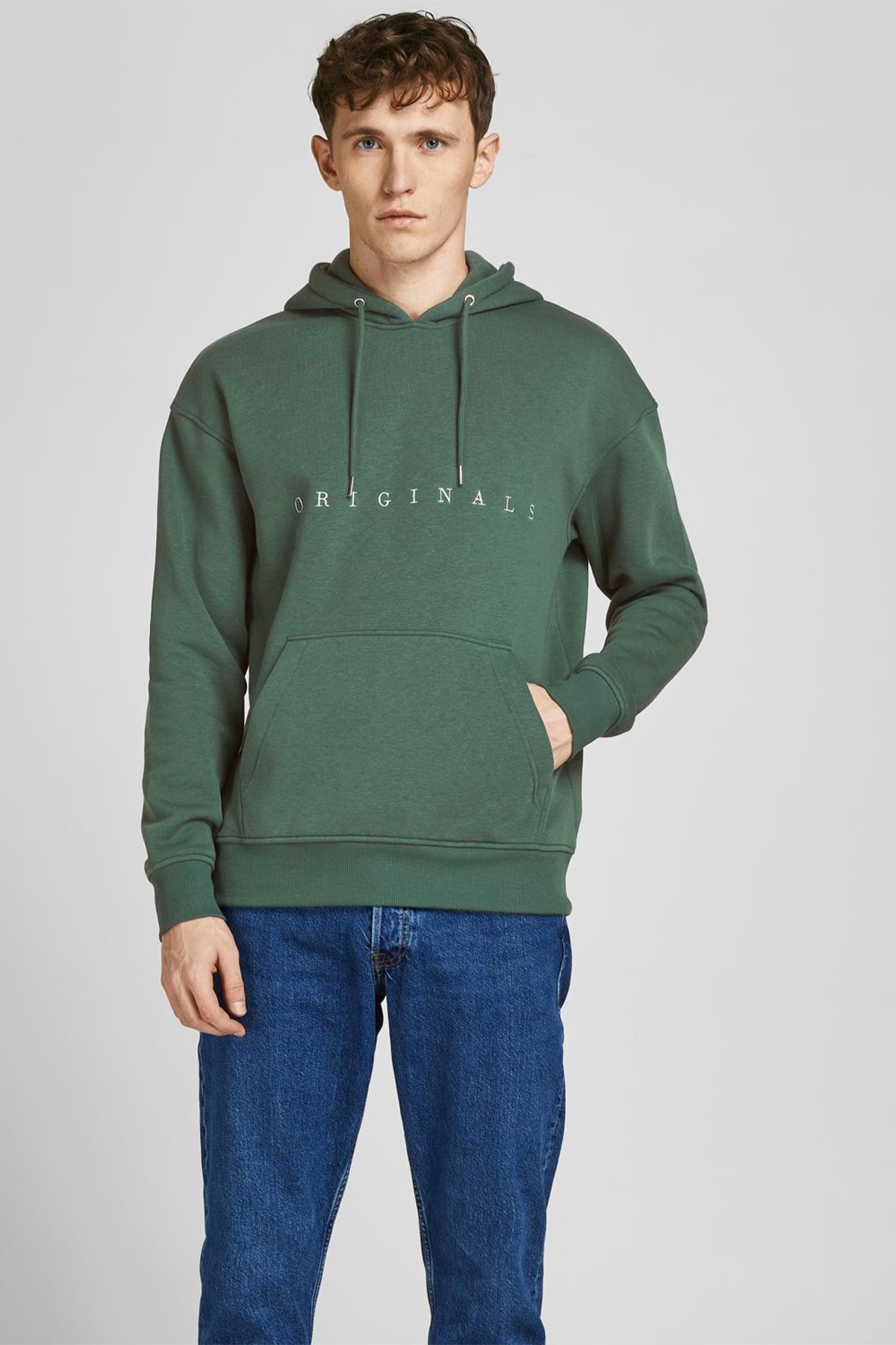 Jack & Jones Erkek Copenhagen Kapüşonlu Sweatshirt Relaxed Fit Hoodie - 12176864 - Jack & Jones - 12176864-1