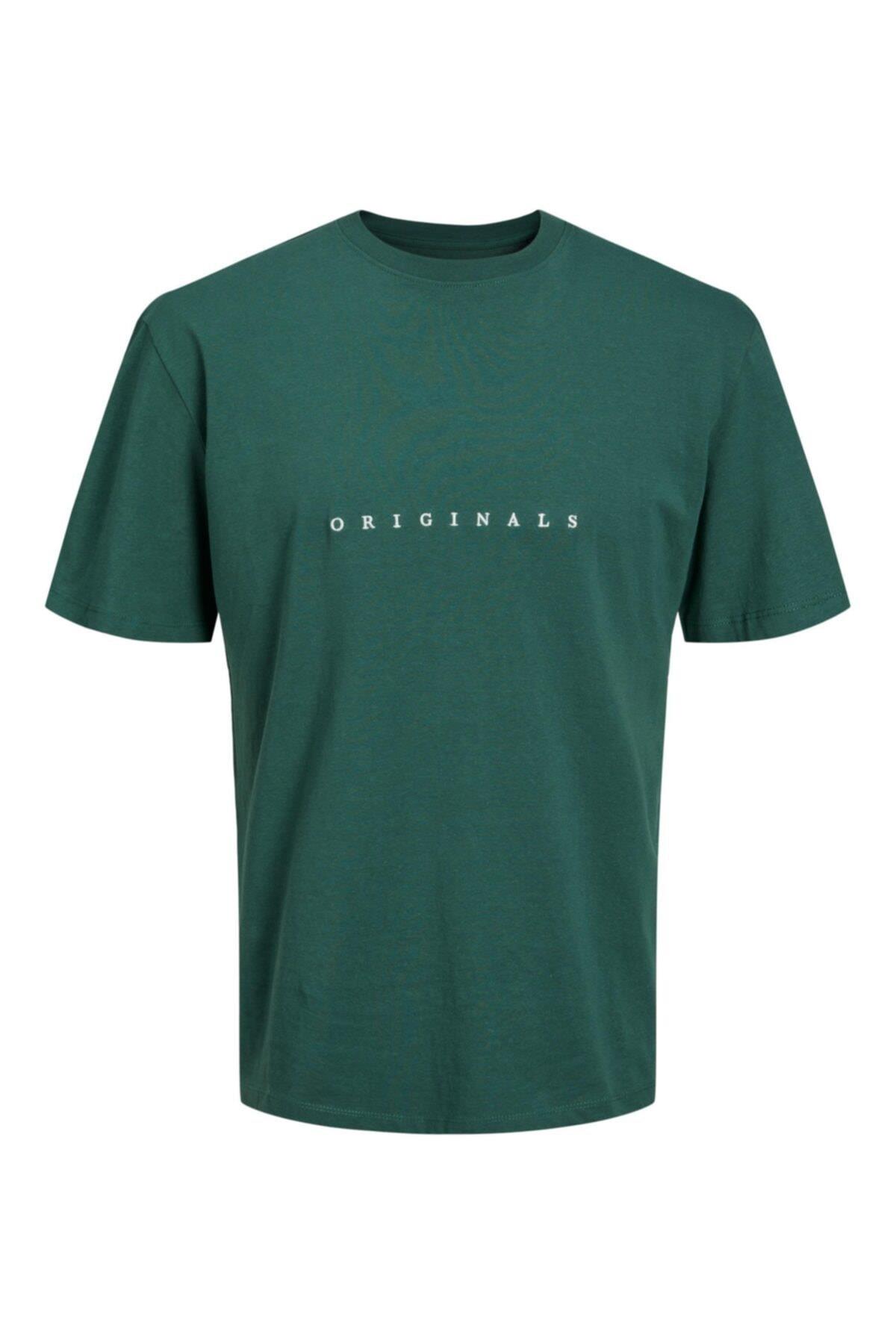 Jack & Jones Erkek Copenhagen Tee Crew Neck Yeşil T-shirt - 12176780-21 · 2