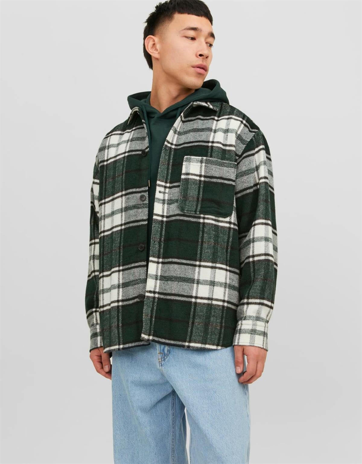 Jack & Jones Erkek Ekose Desenli Uzun Kollu Gömlek - 12239303 - Jack & Jones - 12239303