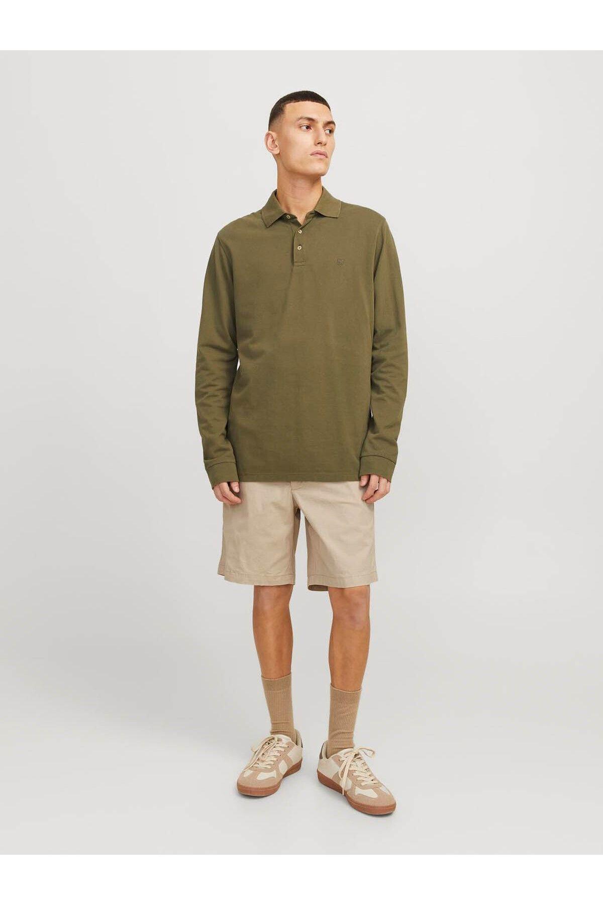 Jack & Jones Erkek Elastik Bel Rahat Kalıp Bej Şort - 12274983 - Jack & Jones - 12274983-2