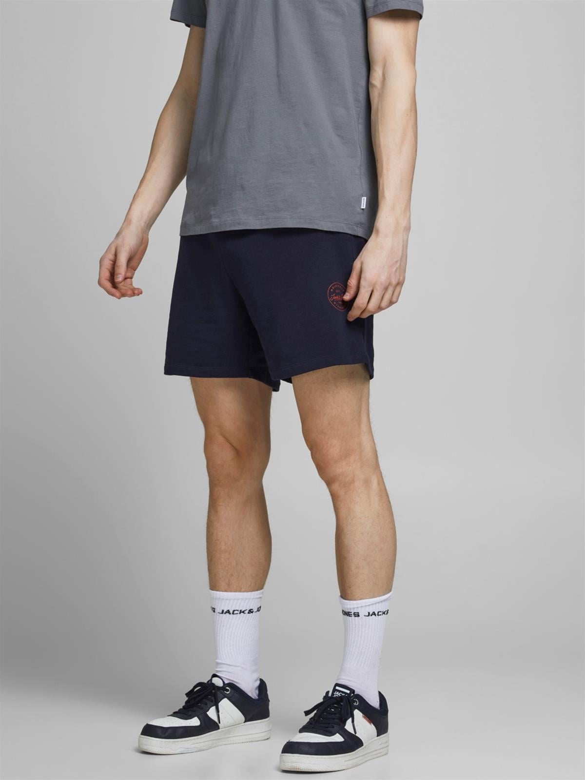 Jack & Jones Erkek Günlük Pamuklu Penye Şort 12182595 - Jack & Jones - 12182595