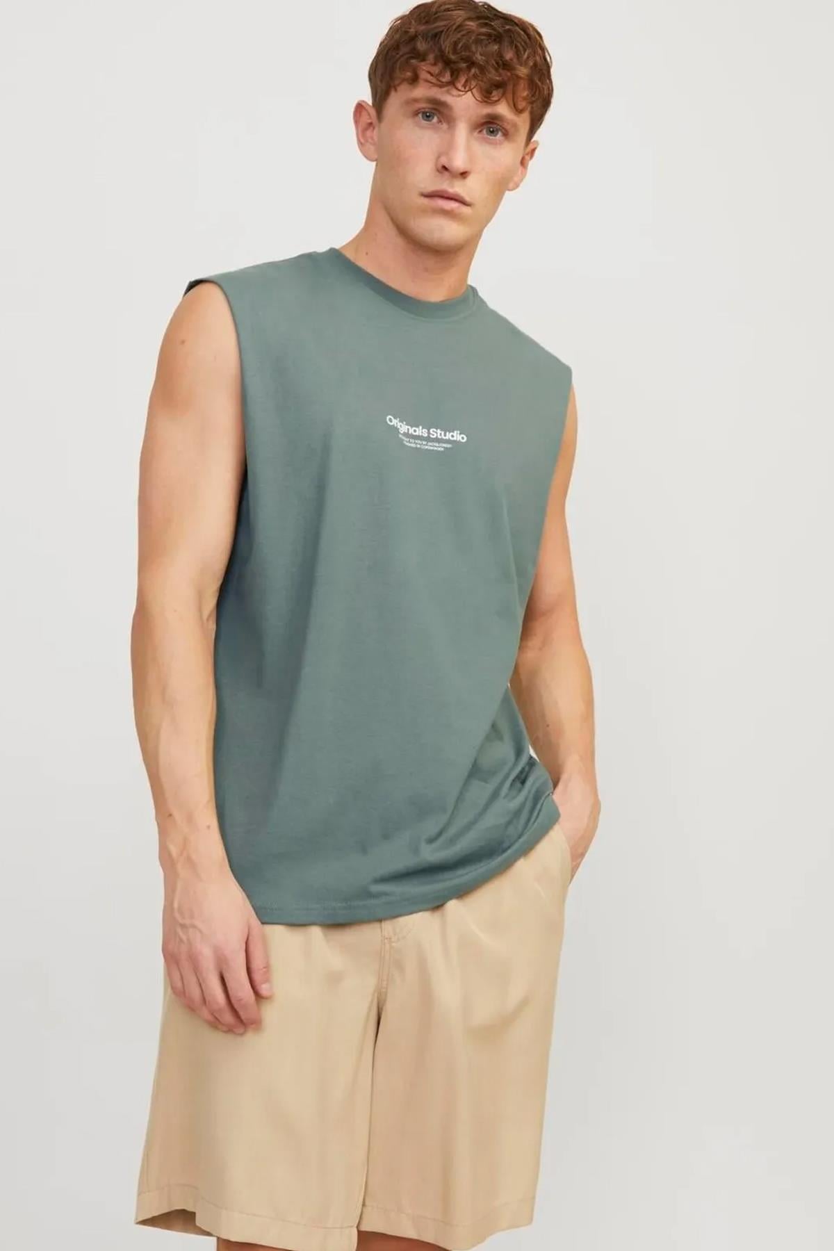 Jack & Jones Erkek Günlük Spor Atlet Kolsuz T-shirt -  - Jack & Jones - 12250430