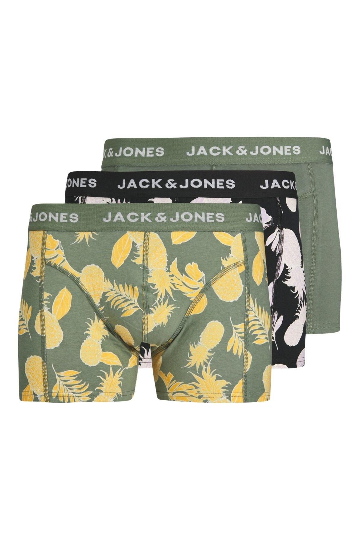 Jack & Jones Erkek Jacdan Trunks 3lü Paket Boxer - 12256550-02 - Jack & Jones - 12256550