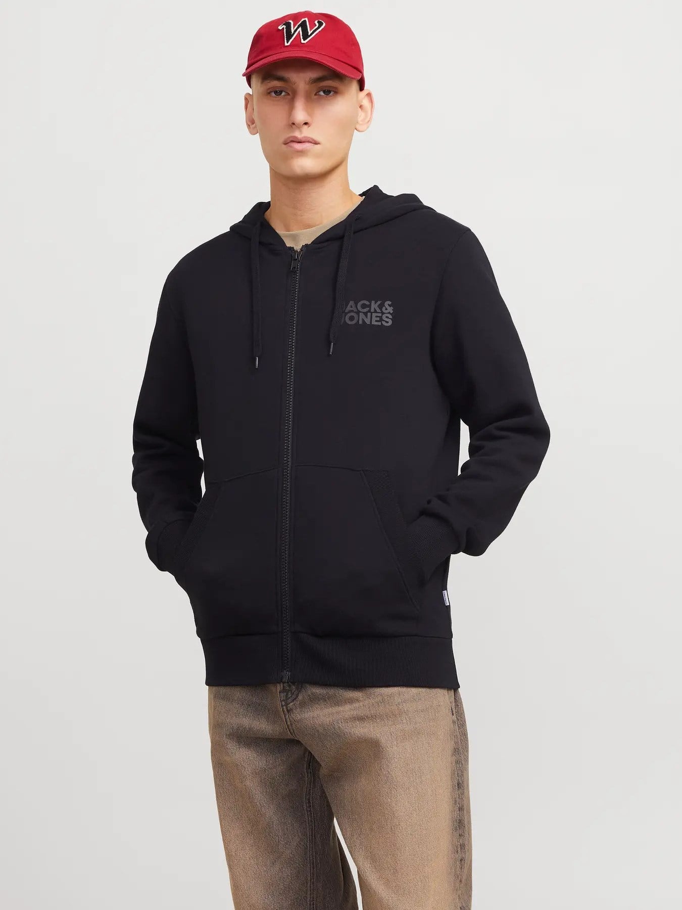 Jack & Jones Erkek JJECORP Logolu Siyah Hırka -12265177  - Jack & Jones - 12265177-S