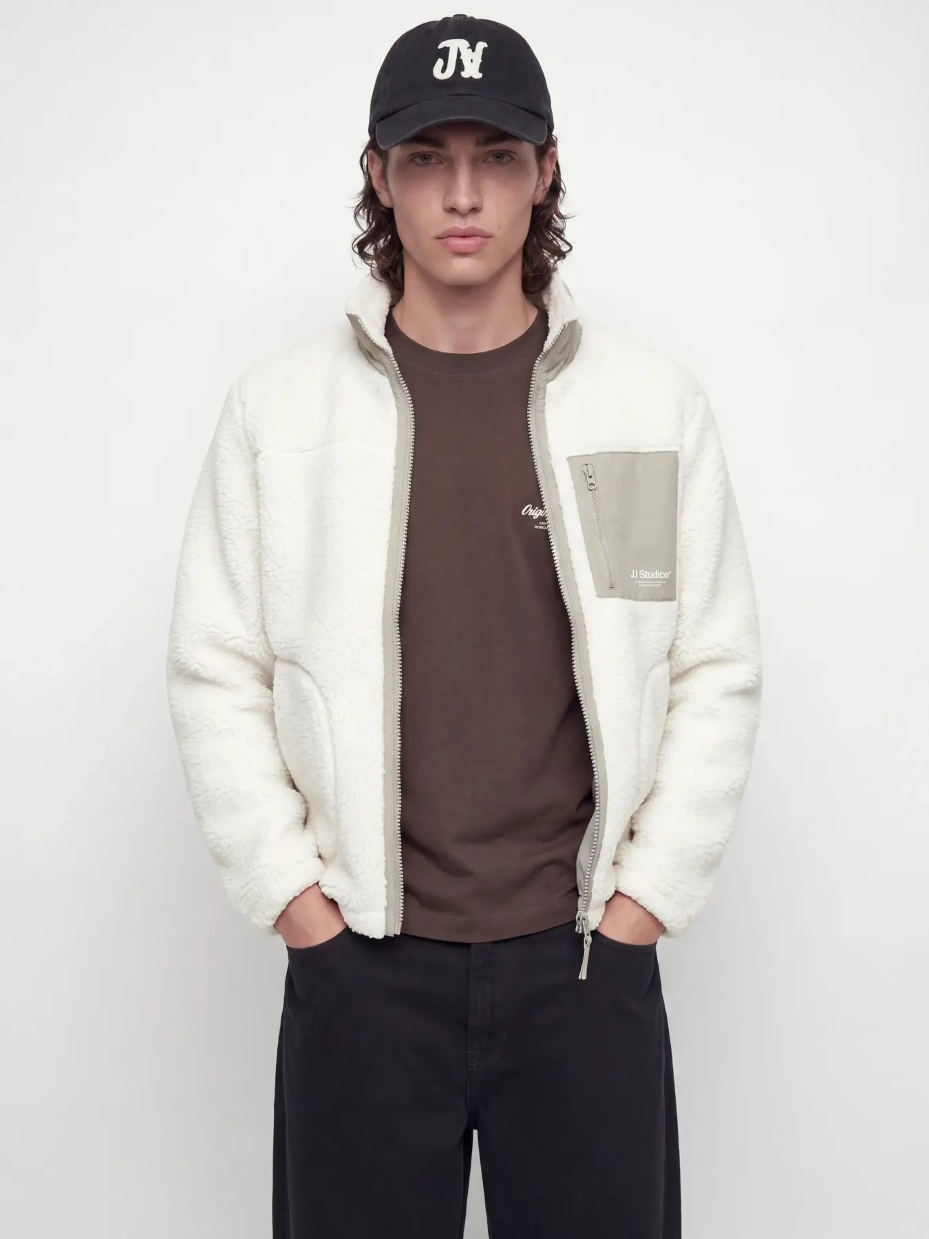 Jack & Jones Erkek JJESOHO Teddy Beyaz Ceket - 12299491  - Jack & Jones - 12299491
