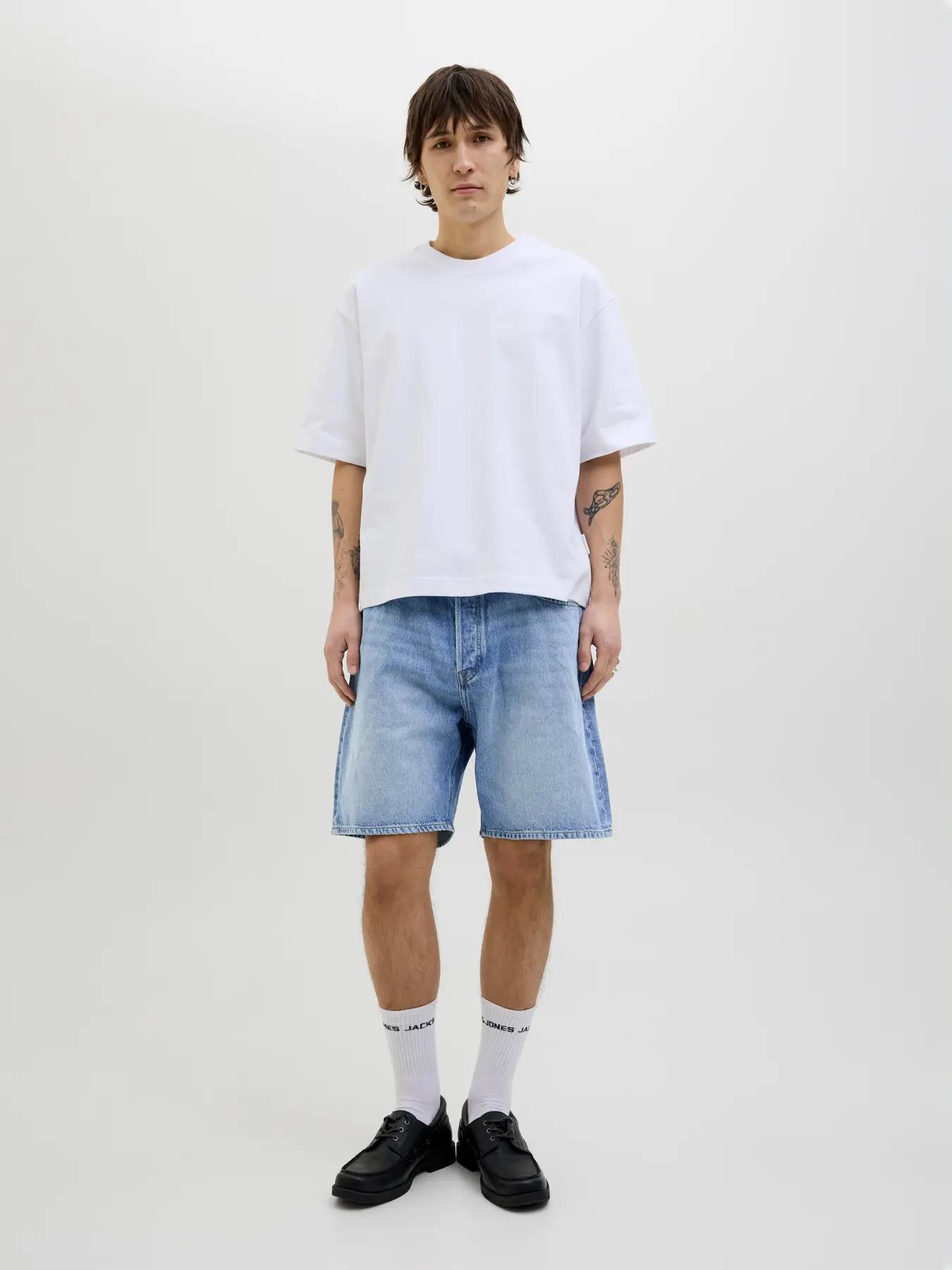 Jack & Jones Erkek Jjıtony Rahat Kesim Mavi Jean Şort - 12269533 - Jack & Jones - 12269533-M