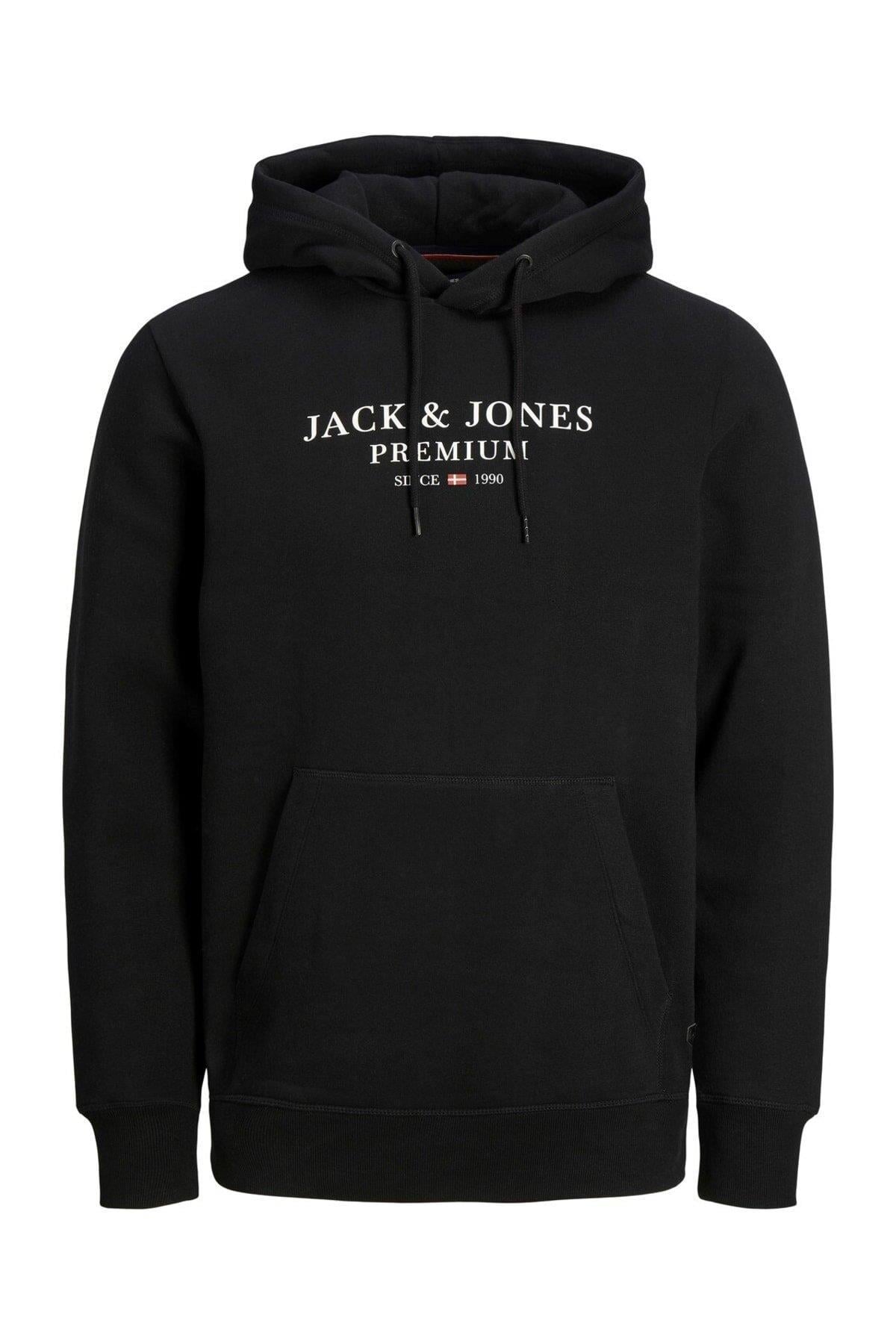 Jack & Jones Erkek Kapüşonlu Sweatshirt Jprbluarchıe Sweat Hood - 12216335 - Jack & Jones - 12216335