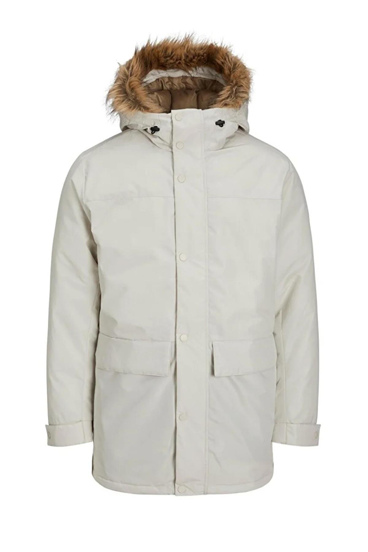 Jack & Jones Erkek Kapüşonlu Uzun Mont Parka - 12236096 - Jack & Jones - 12236096