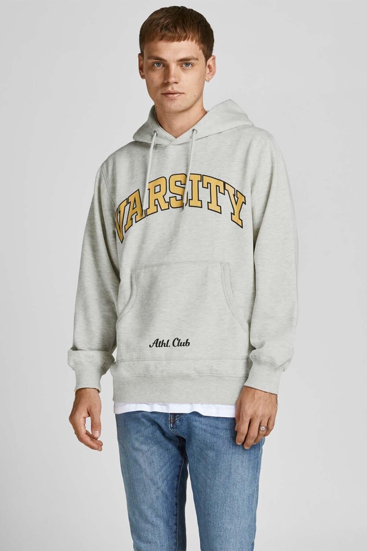 Jack & Jones Erkek Kolej Kapüşonlu Sweatshirt - 12207368 - Jack & Jones - 12207368