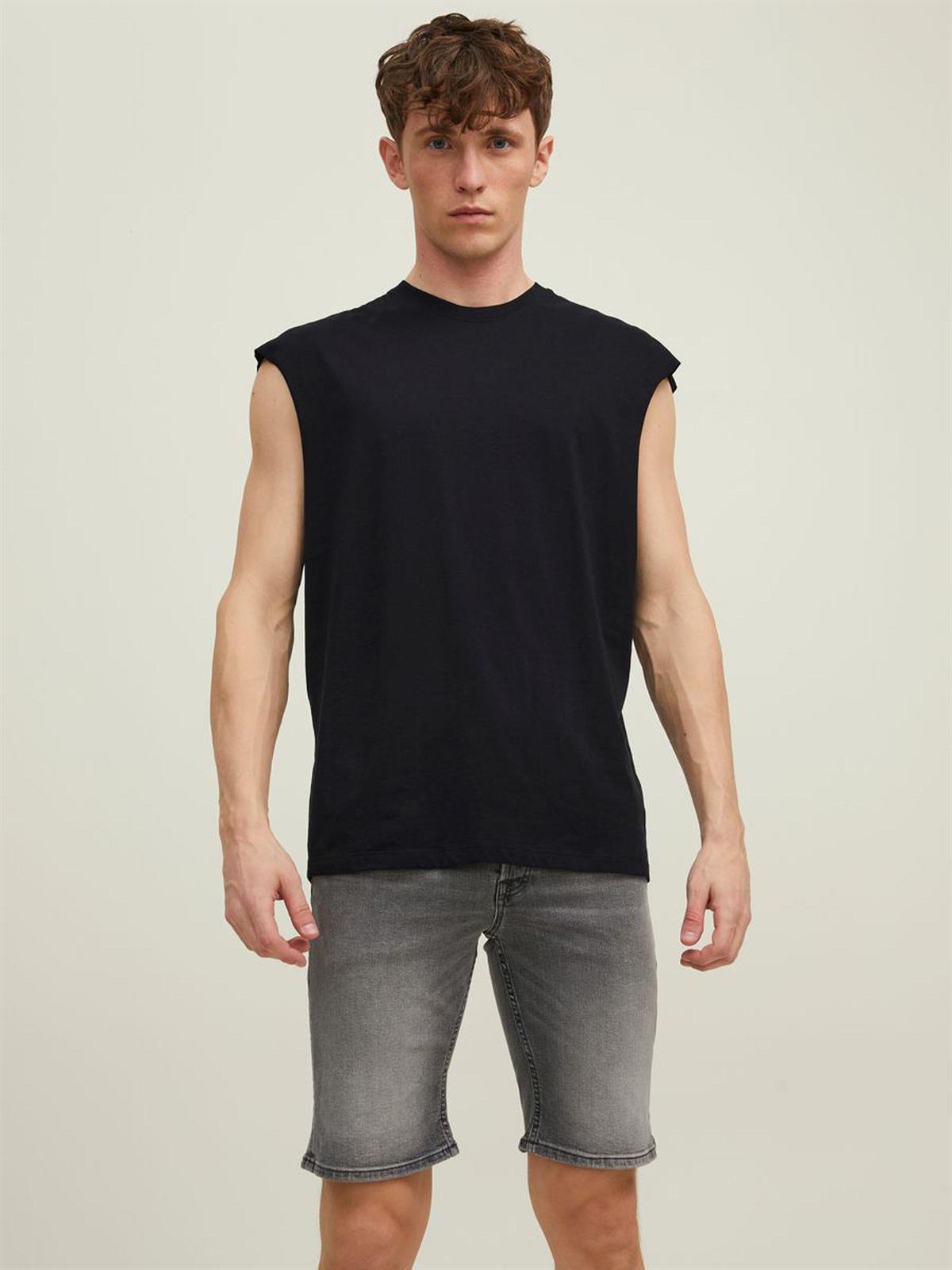 Jack & Jones Erkek Kolsuz T-shirt Atlet - 12210055 CAP SLEEVE T-SHIRT · 3