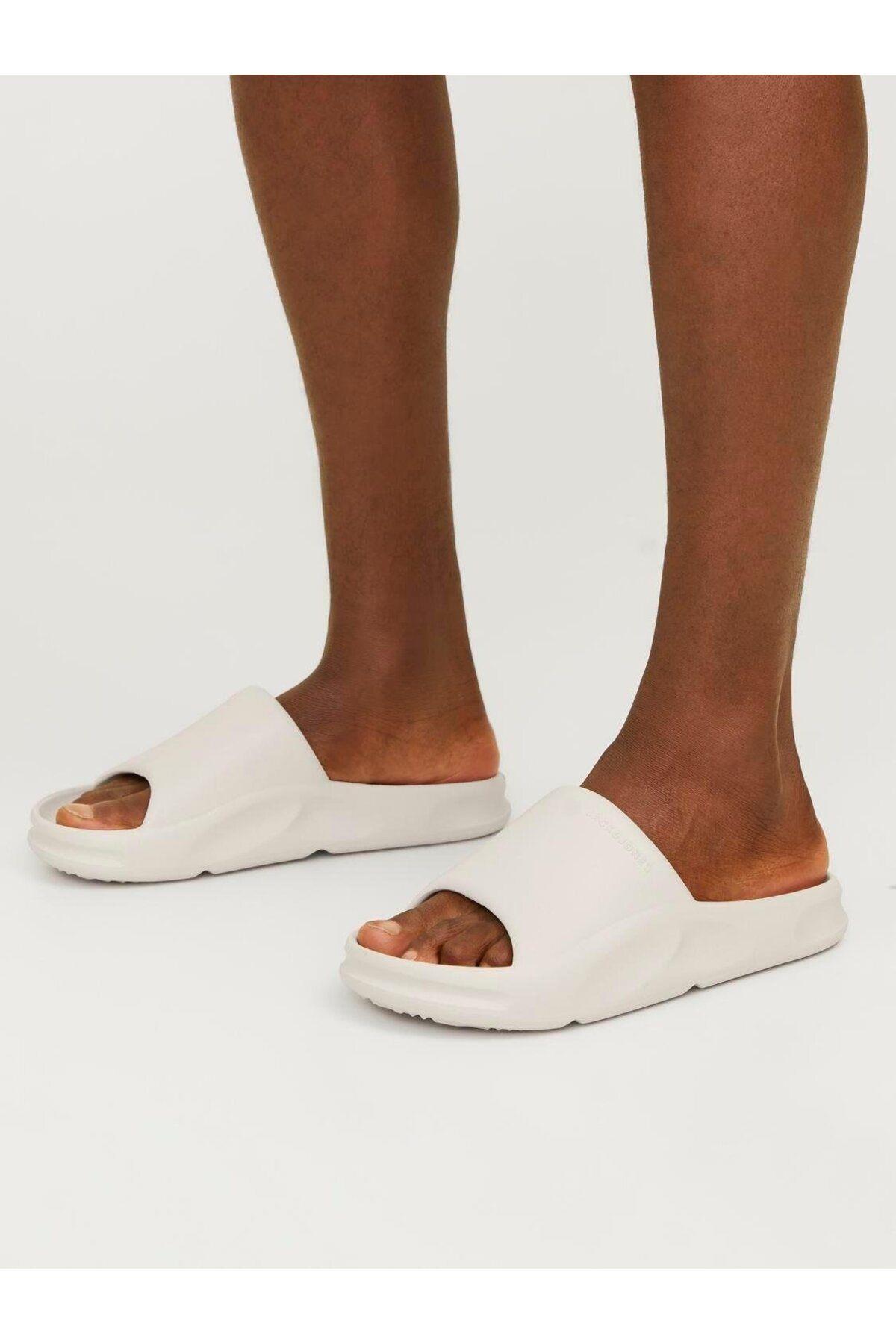 Jack & Jones Erkek Marka Logolu Rahat Tabanlı Krem Terlik - 12251282 - Jack & Jones - 12251282-K