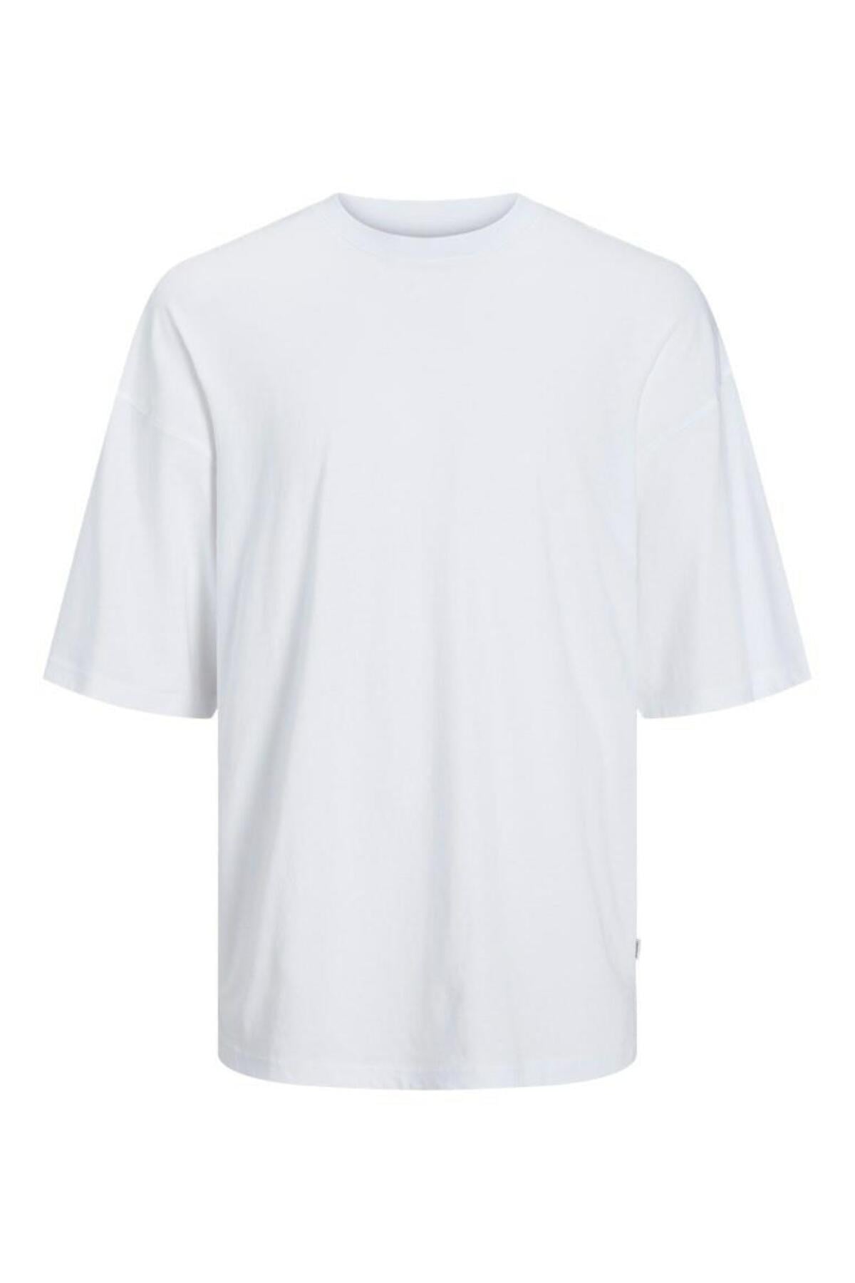 Jack Jones Erkek Oversize Beyaz Tişört - 12259975 - Jack & Jones - 12259975-B