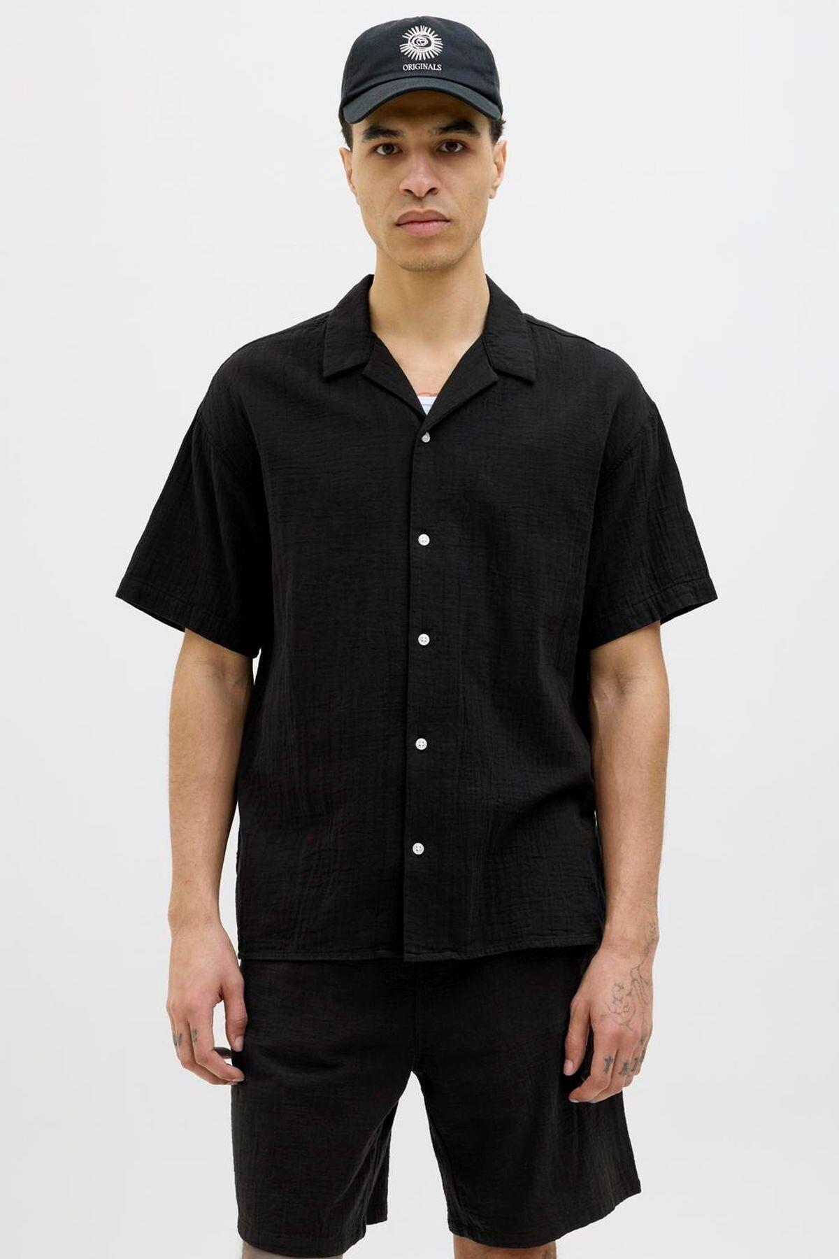Jack & Jones Erkek Rahat Kalıp Kısa Kollu Gömlek - 12274798 - Jack & Jones - 12274798-1