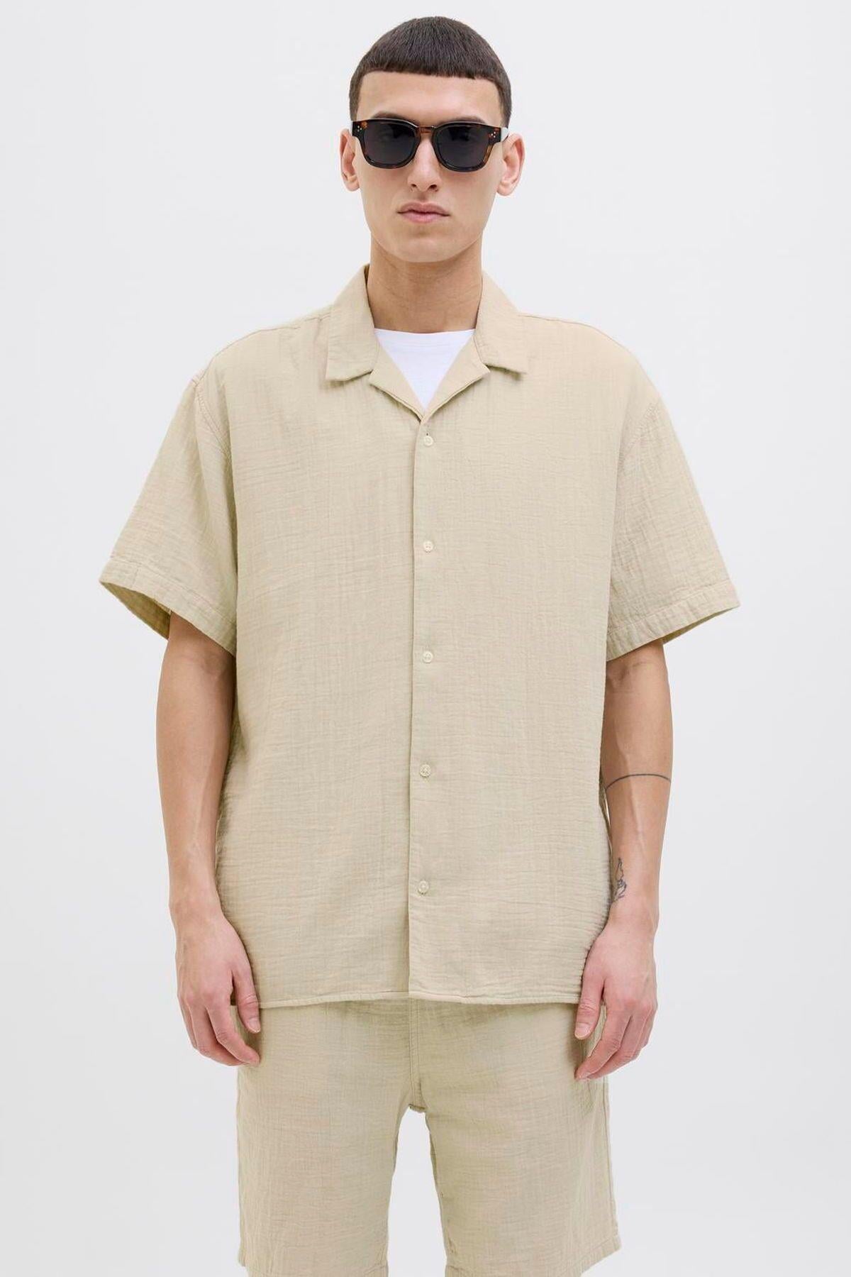 Jack & Jones Erkek Rahat Kalıp Kısa Kollu Gömlek - 12274798 - Jack & Jones - 12274798-3