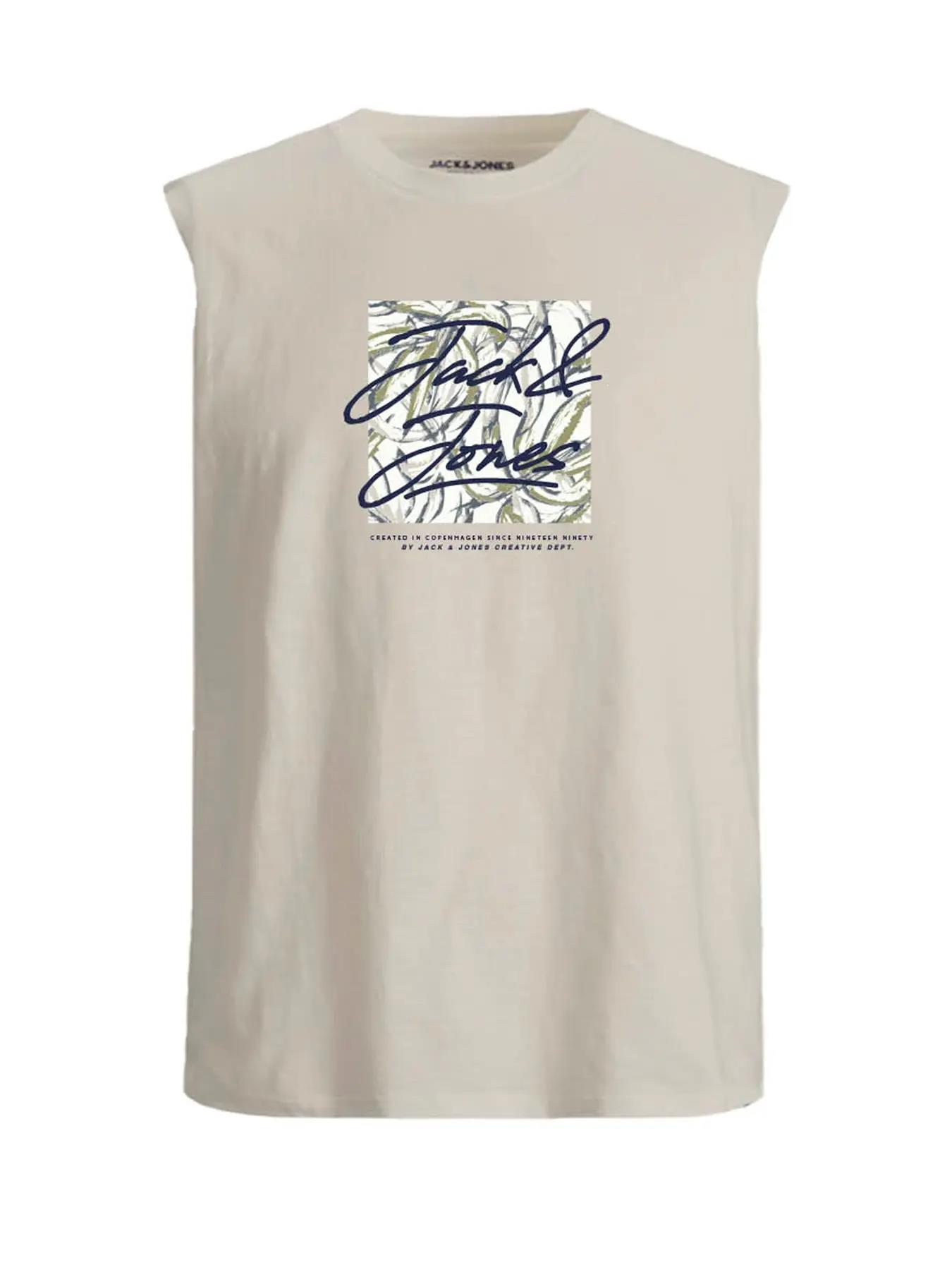 Jack & Jones Erkek Regular Fit Kolsuz Baskılı T-shirt - 12277942 - Jack & Jones - 12277942