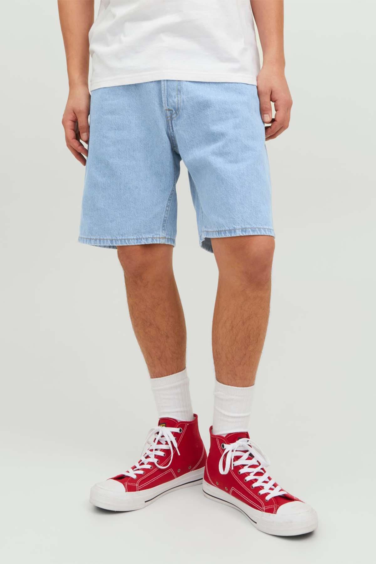 Jack & Jones Erkek Relaxed Fit Düz Denim Kot Şort  - 12223606 - Jack & Jones - 12223606