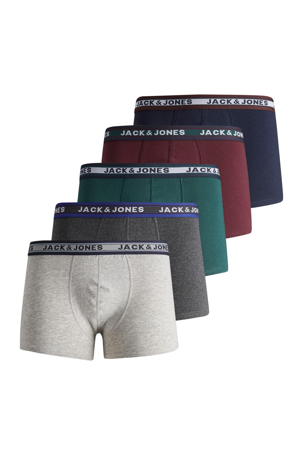Jack & Jones Erkek Renkli Trunks Boxer 5'li 12167028 - Jack & Jones - 12167028