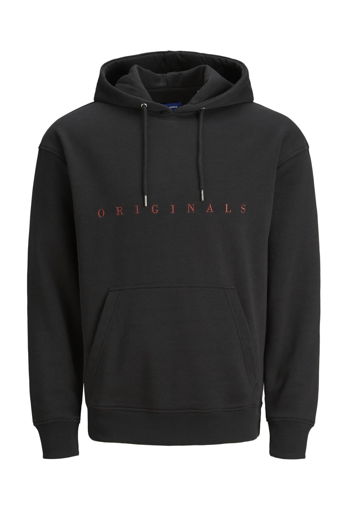 Jack & Jones Erkek Siyah Copenhagen Kapüşonlu Sweatshirt - 12176864 - Jack & Jones - 504873340