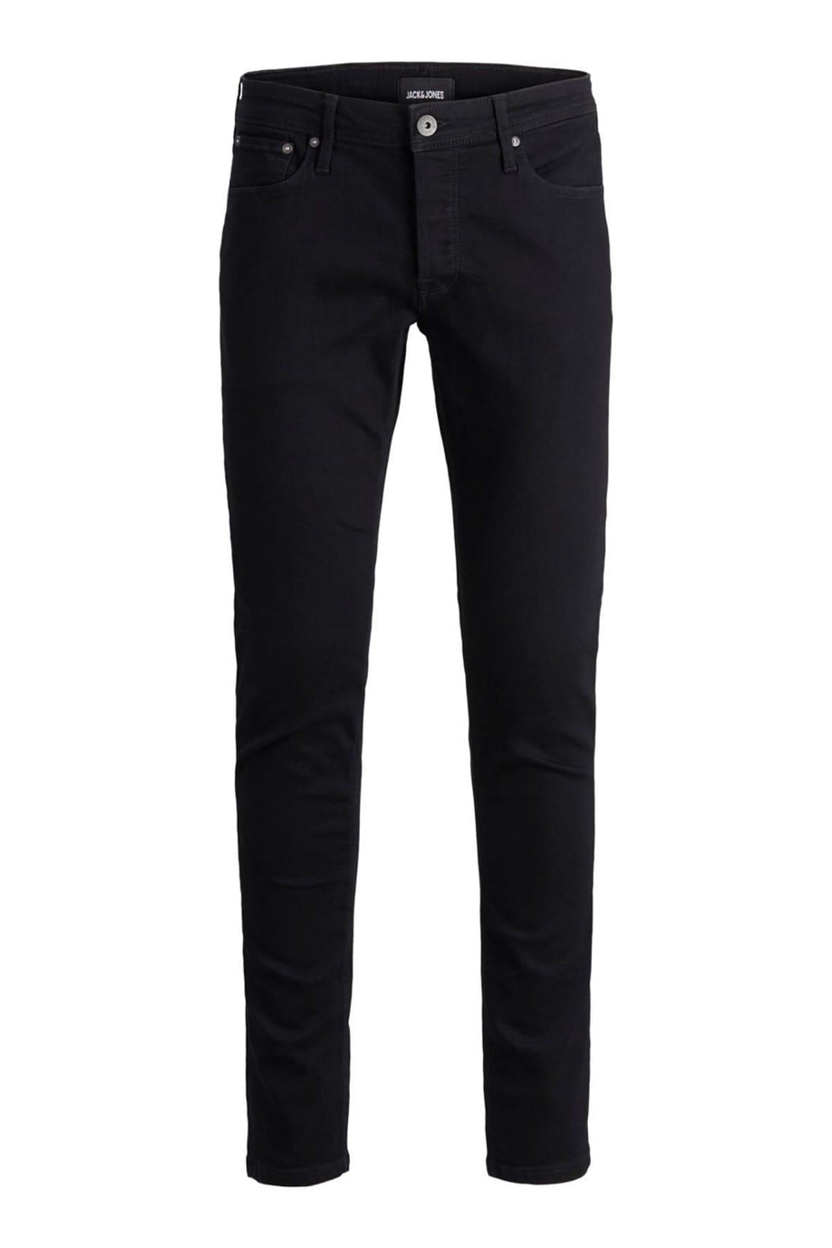 Jack & Jones Erkek Slim Fit Siyah  Kot Pantolon - 12152346 - Jack & Jones - 12152346