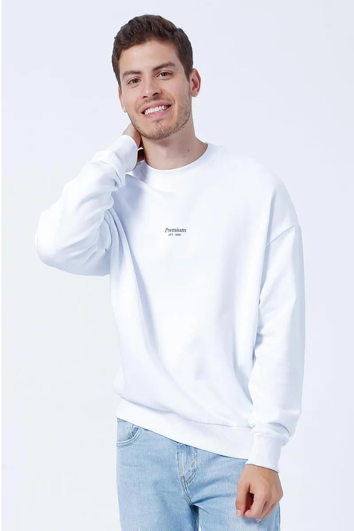 Jack & Jones Erkek Sweatshirt Crew Neck- 12213688 - Jack & Jones - 12213688