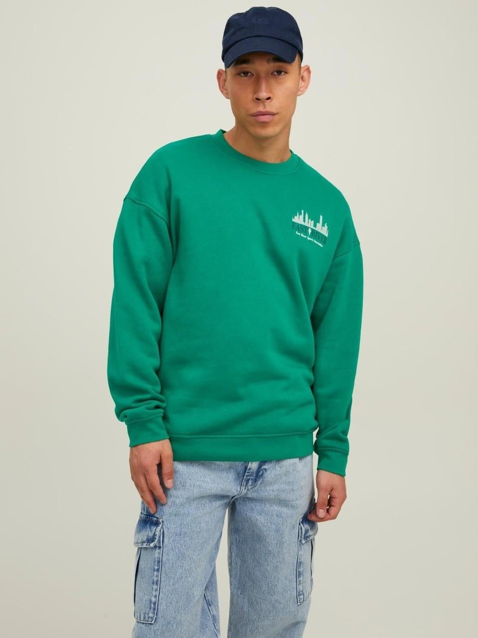 Jack & Jones Erkek Sweatshirt JORBRINK CITY SWEAT CREW NECK 12216048 · 42