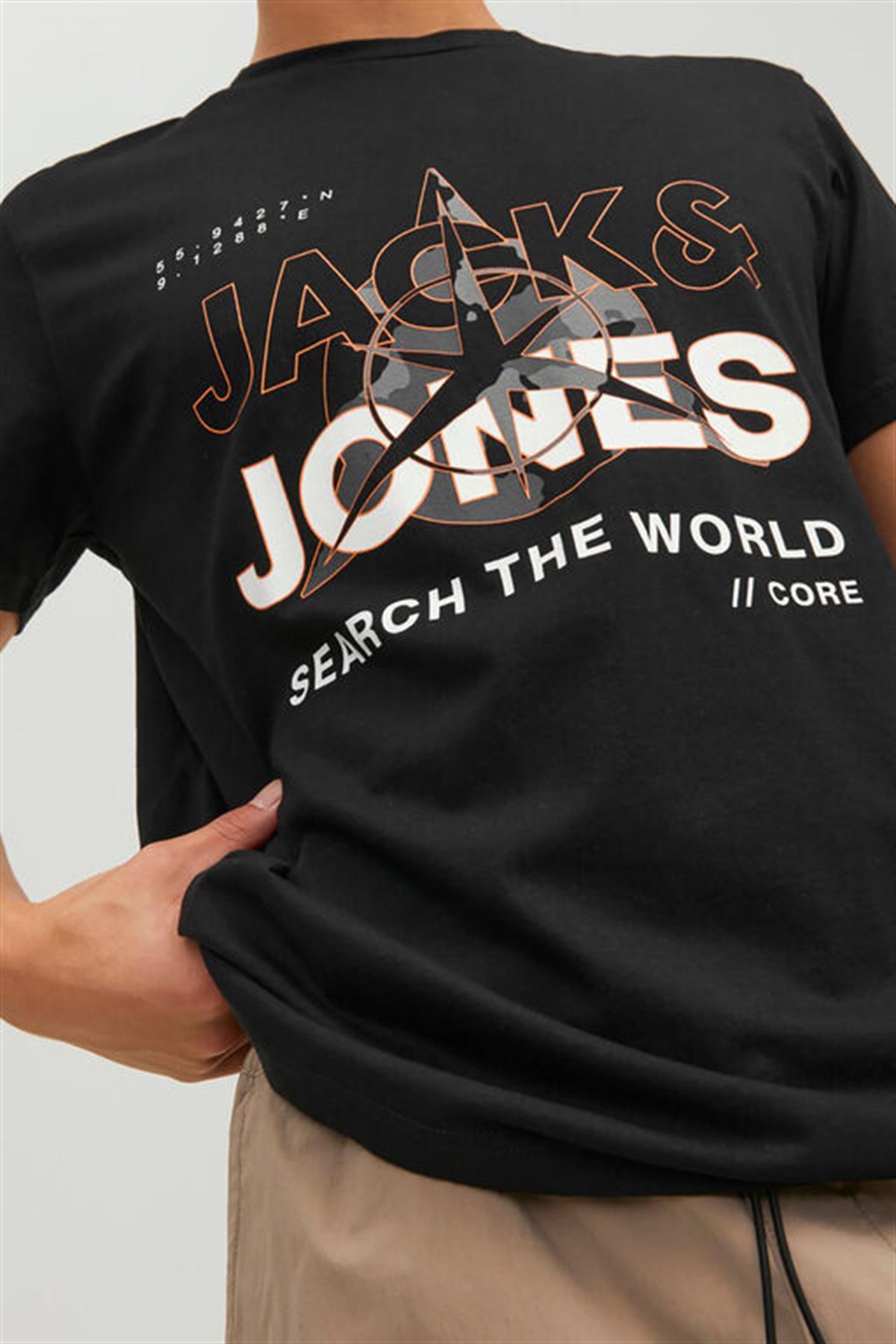 Jack & Jones Erkek T-shirt Hunt Tee Crew Neck 12228391-01 · 51