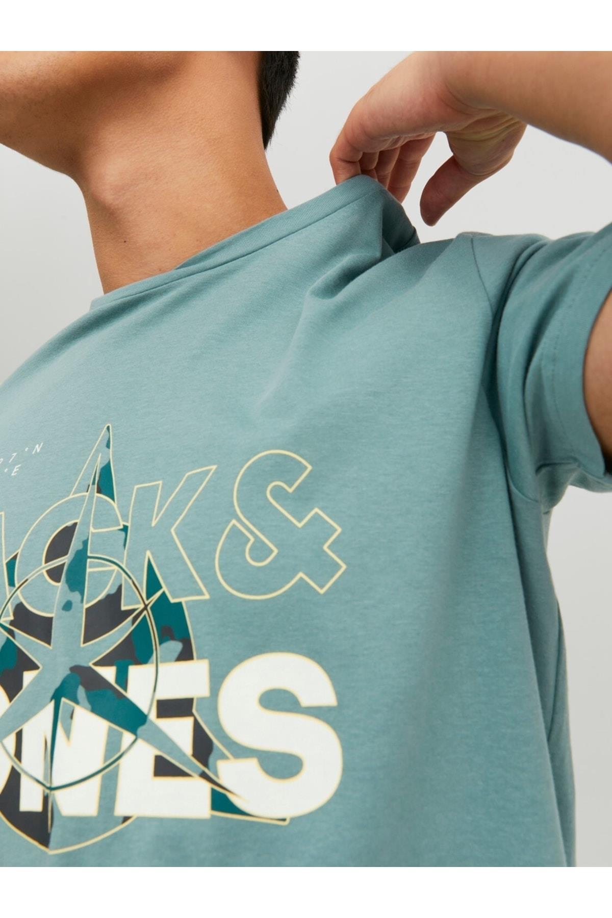Jack & Jones Erkek T-shirt Hunt Tee Crew Neck 12228391-01 · 63