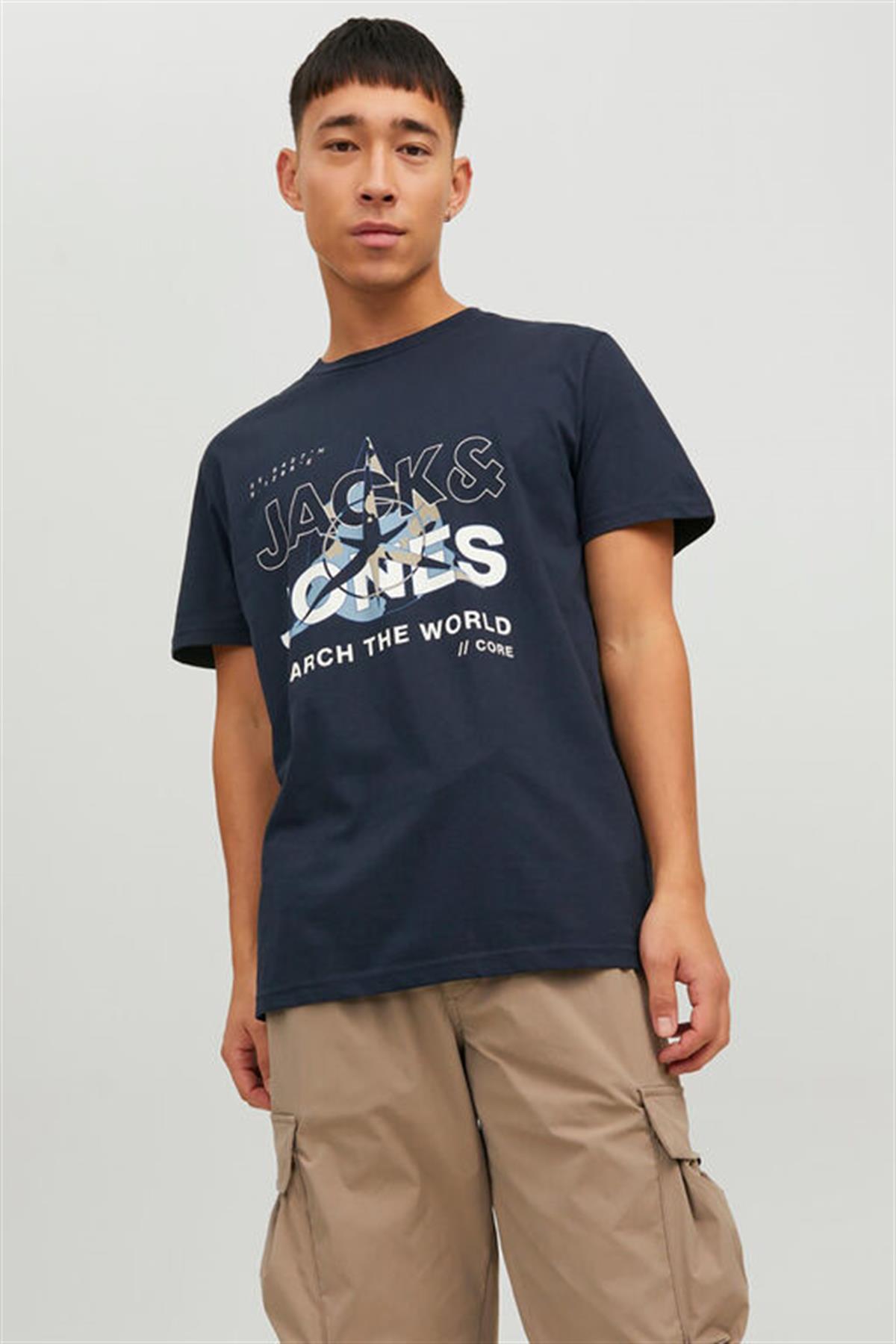 Jack & Jones Erkek T-shirt Hunt Tee Crew Neck 12228391-01 · 4