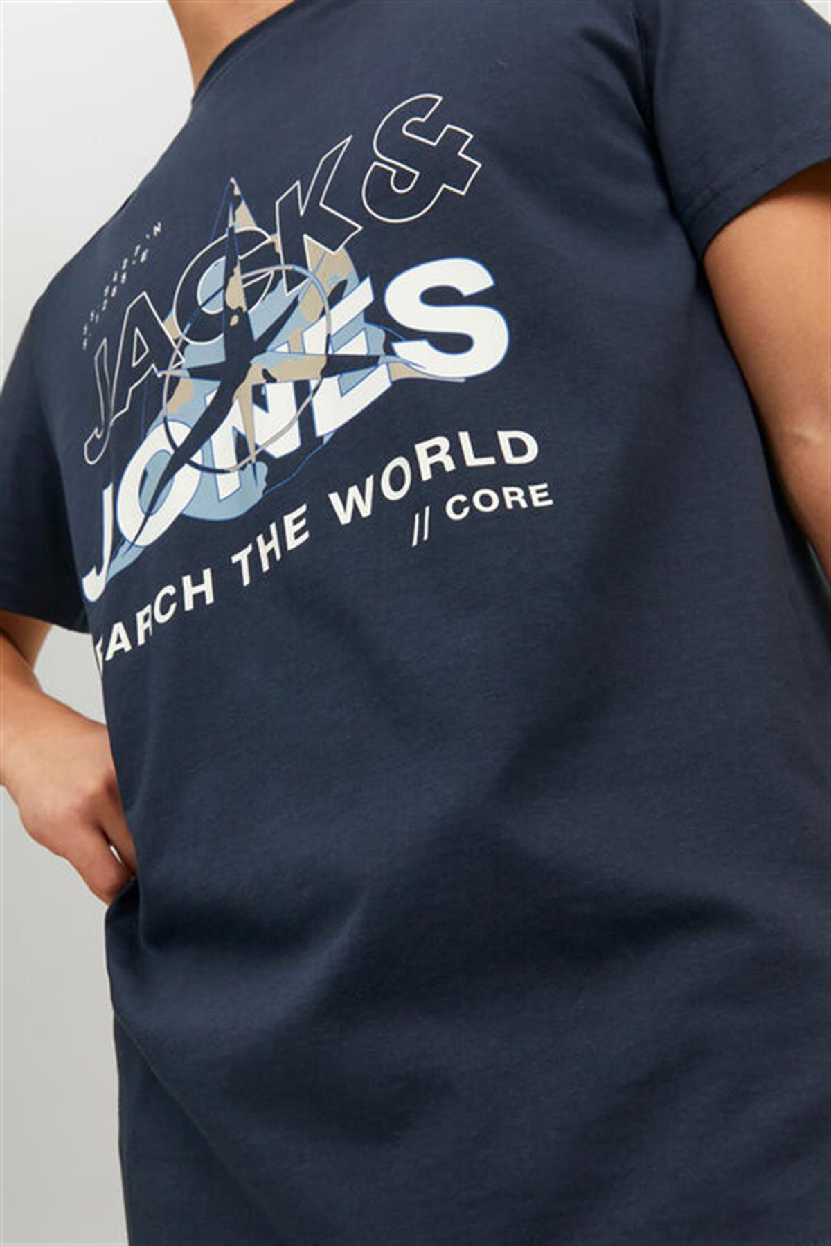 Jack & Jones Erkek T-shirt Hunt Tee Crew Neck 12228391-01 · 42