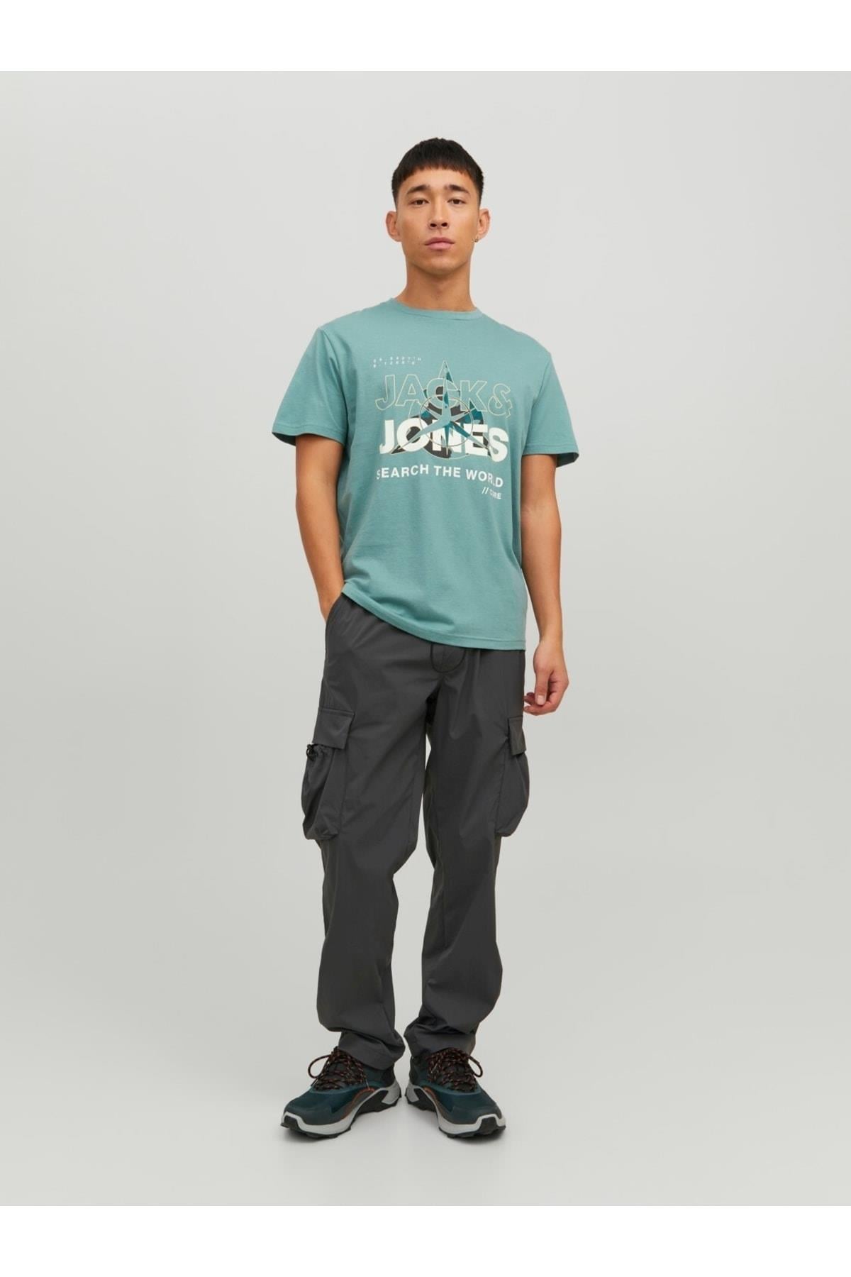 Jack & Jones Erkek T-shirt Hunt Tee Crew Neck 12228391-01 · 81