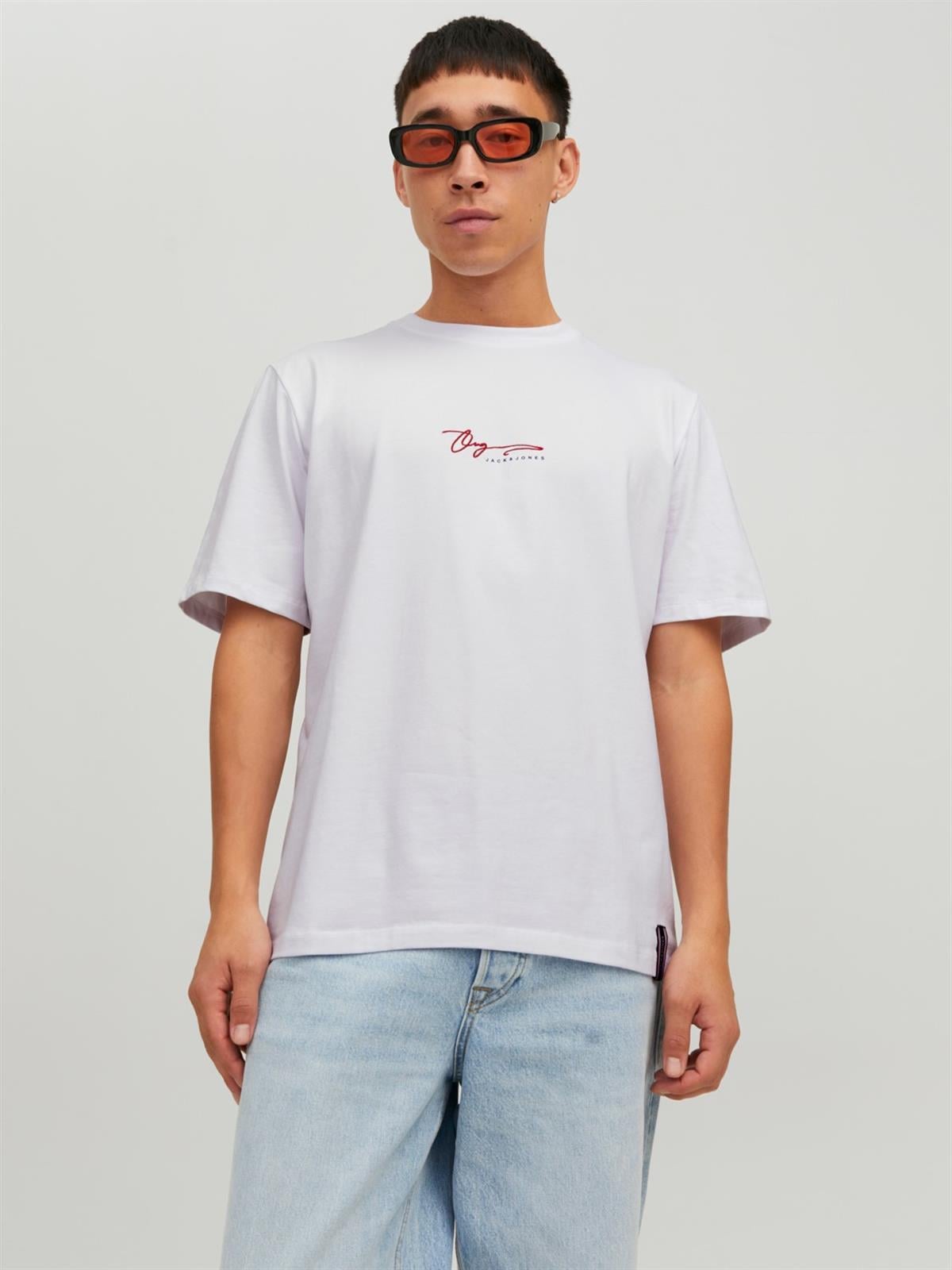 Jack & Jones Erkek T-shirt JORJOSHUA EMB TEE 12228237 - Jack & Jones - 12228237