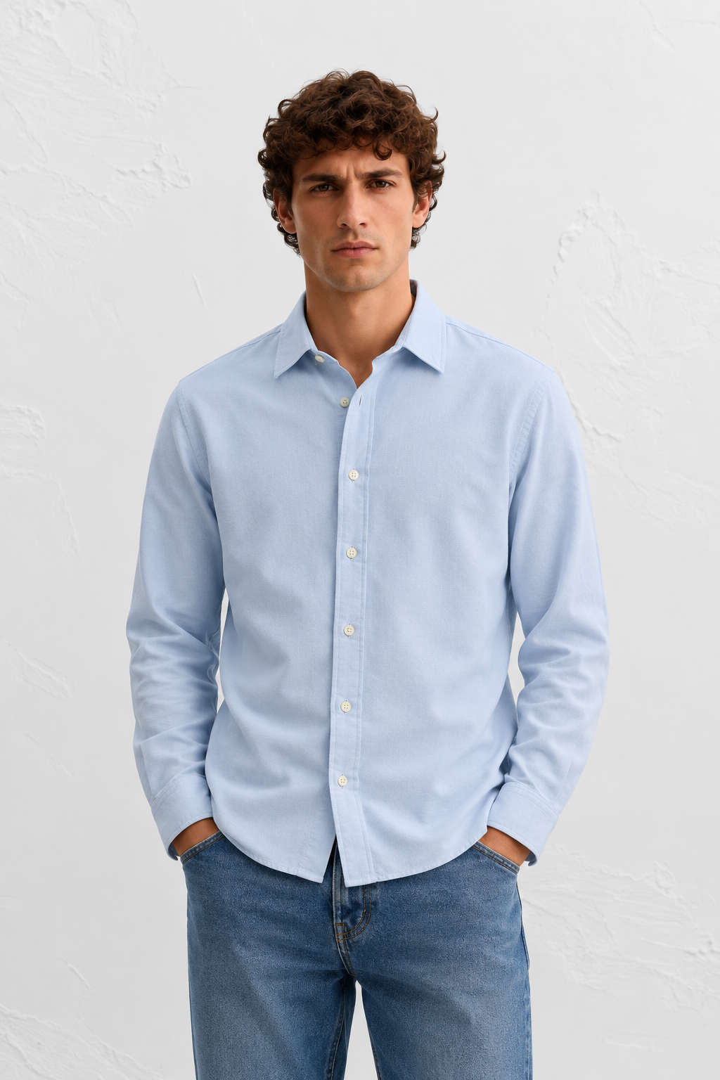 Jack & Jones Erkek Uzun Kollu Açık Mavi Gömlek - 12288595 - Jack & Jones - 12288595-2