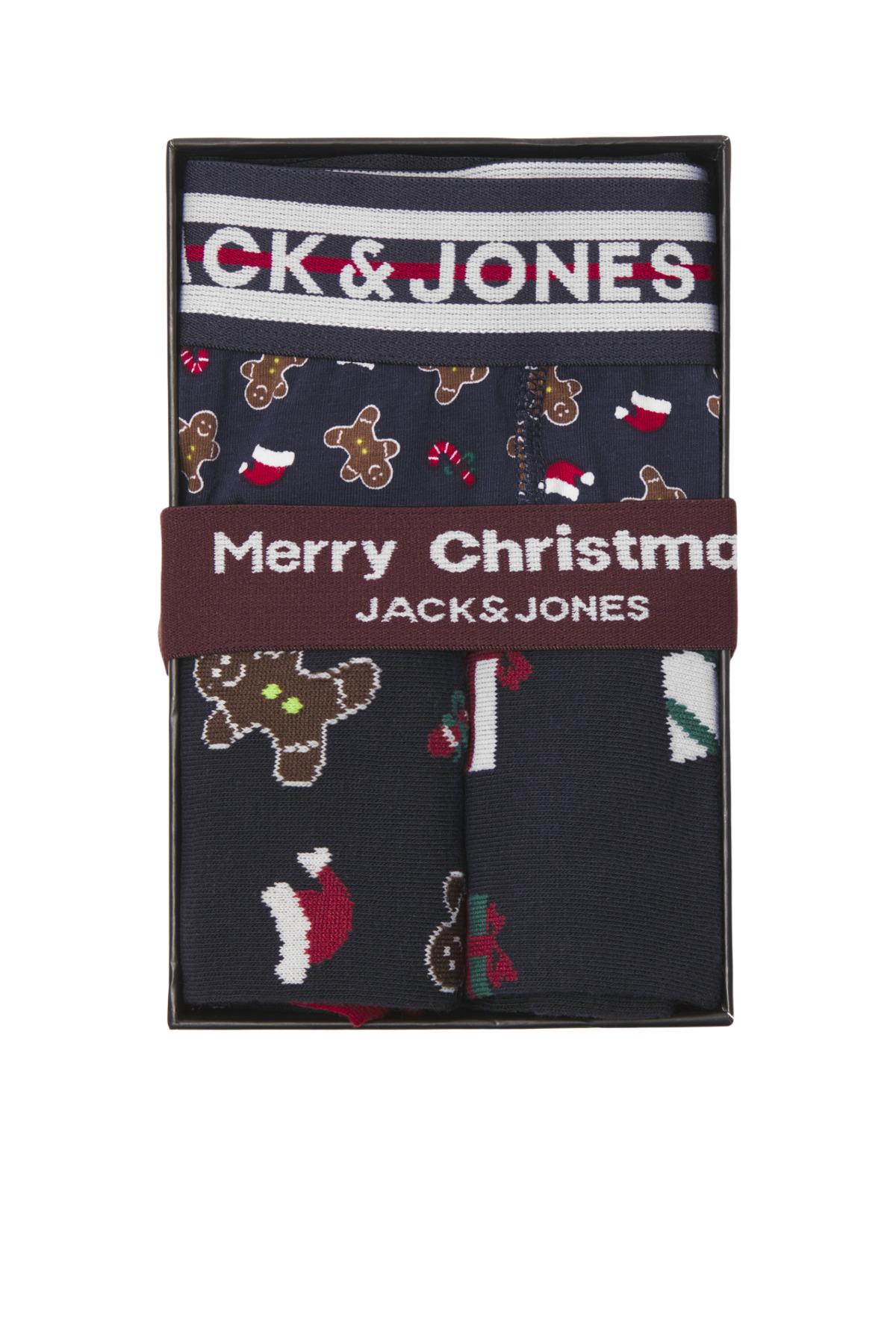 Jack & Jones Erkek  Xmas Yılbaşı Boxer Çorap Seti - 12246128 · 16