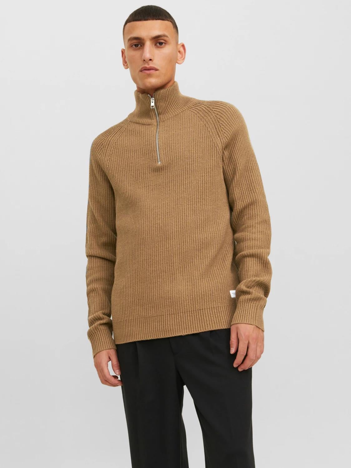 Jack & Jones Erkek Yarım Fermuarlı Boğazlı Kazak - 12236308 - Jack & Jones - 5003051926