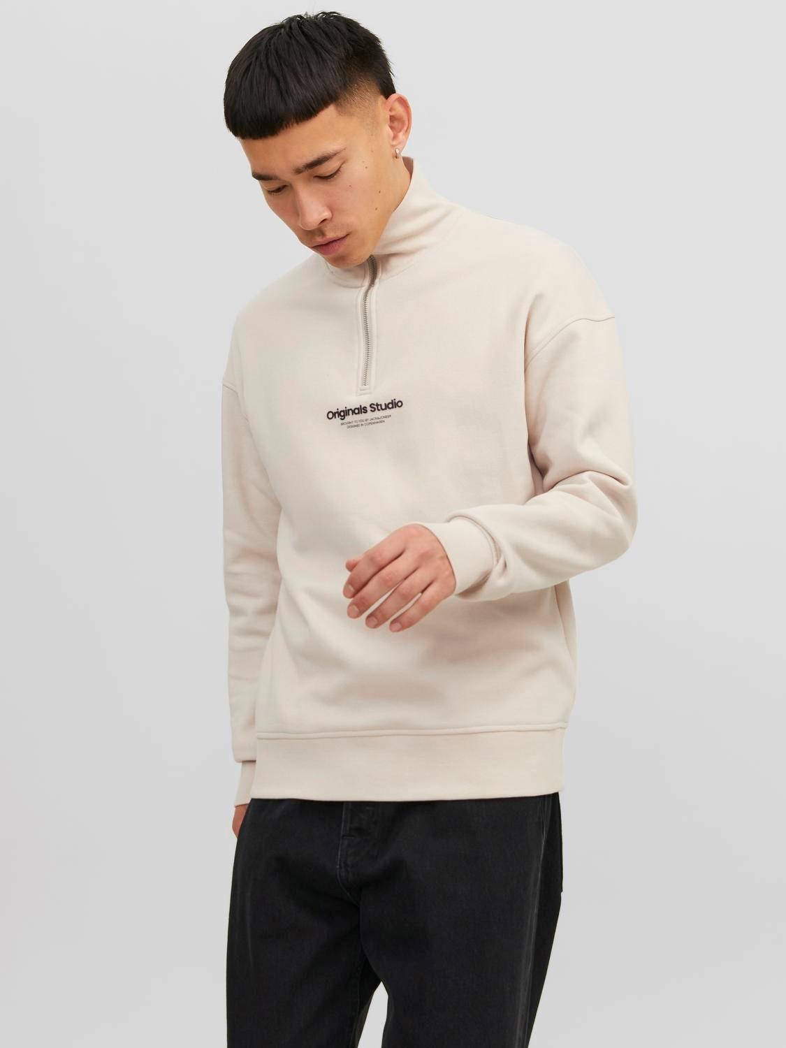 Jack & Jones Erkek Yarım Fermuarlı Sweatshirt - 12241777 - Jack & Jones - 12241777