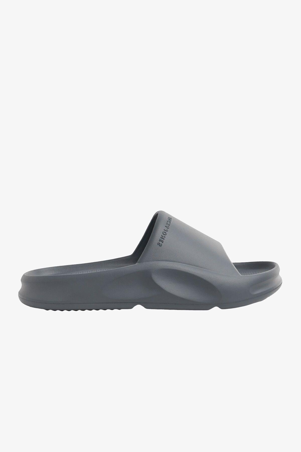 Jack & Jones Jfwstatus Erkek Gri Slider Terlik - 12251282-Asphalt - Jack & Jones - 12251282-Asphalt