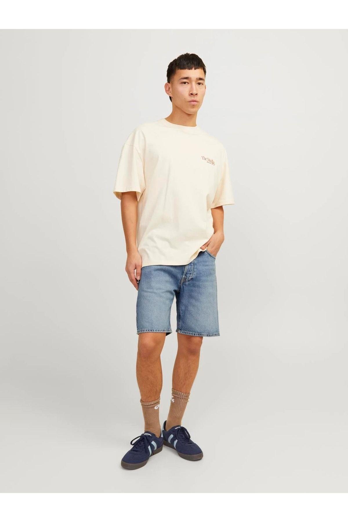Jack & Jones Jjichris Jjcooper Erkek Jean Kort Şort - 12252858 - Jack & Jones - 12252858