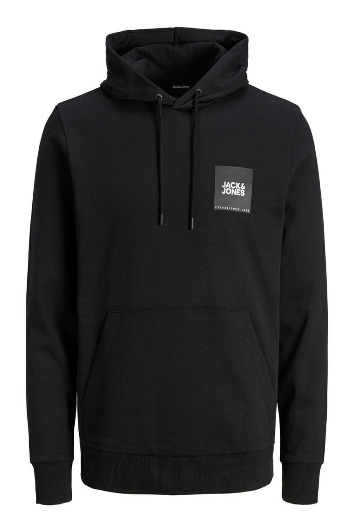 Jack & Jones Jjlock Erkek Siyah Sweatshirt - 12213245 - Jack & Jones - 12213245-Black