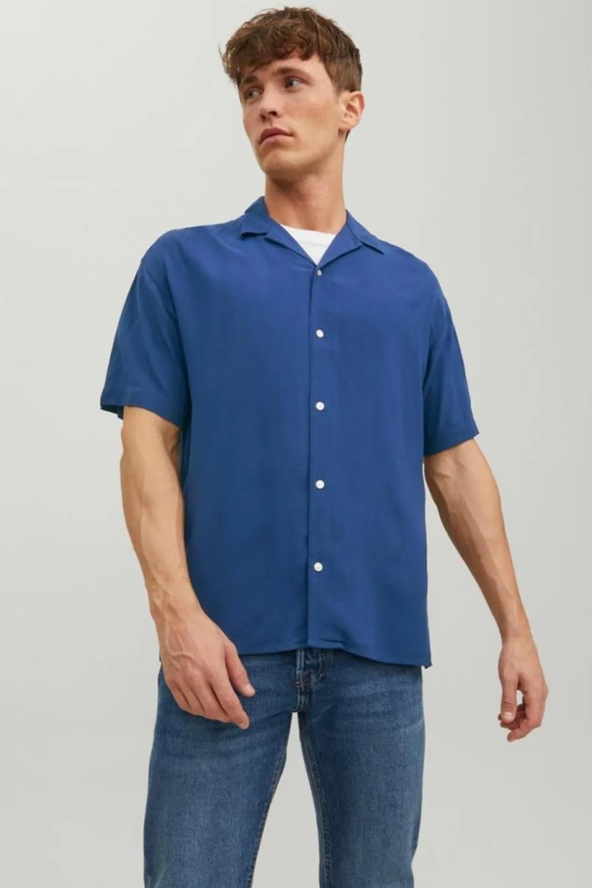 Jack & Jones Jornoah Erkek Relaxed Fit Erkek Kısa Kollu Gömlek 12228007 · 14