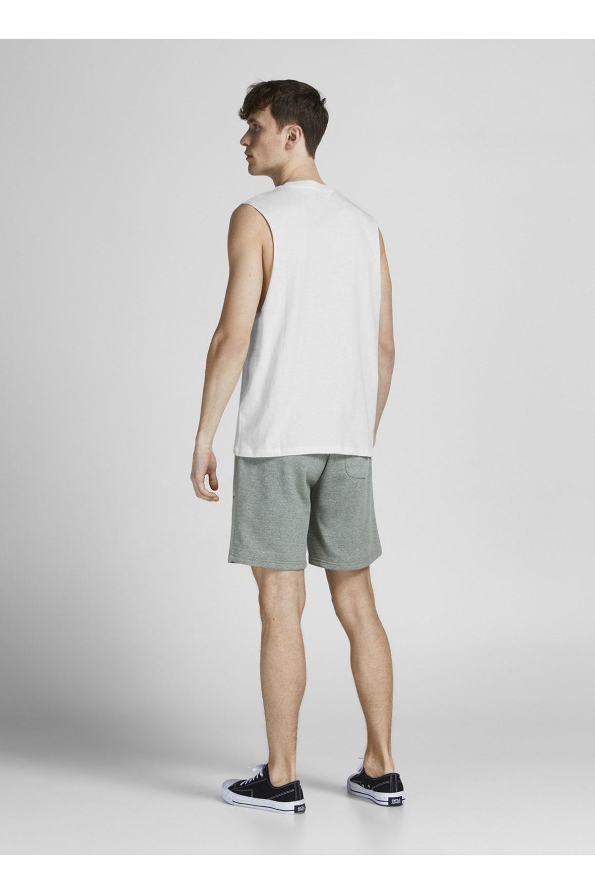 Jack & Jones Kolsuz Beyaz Erkek Pamuklu Kolsuz Spor Atlet T-shirt 12210016 · 10