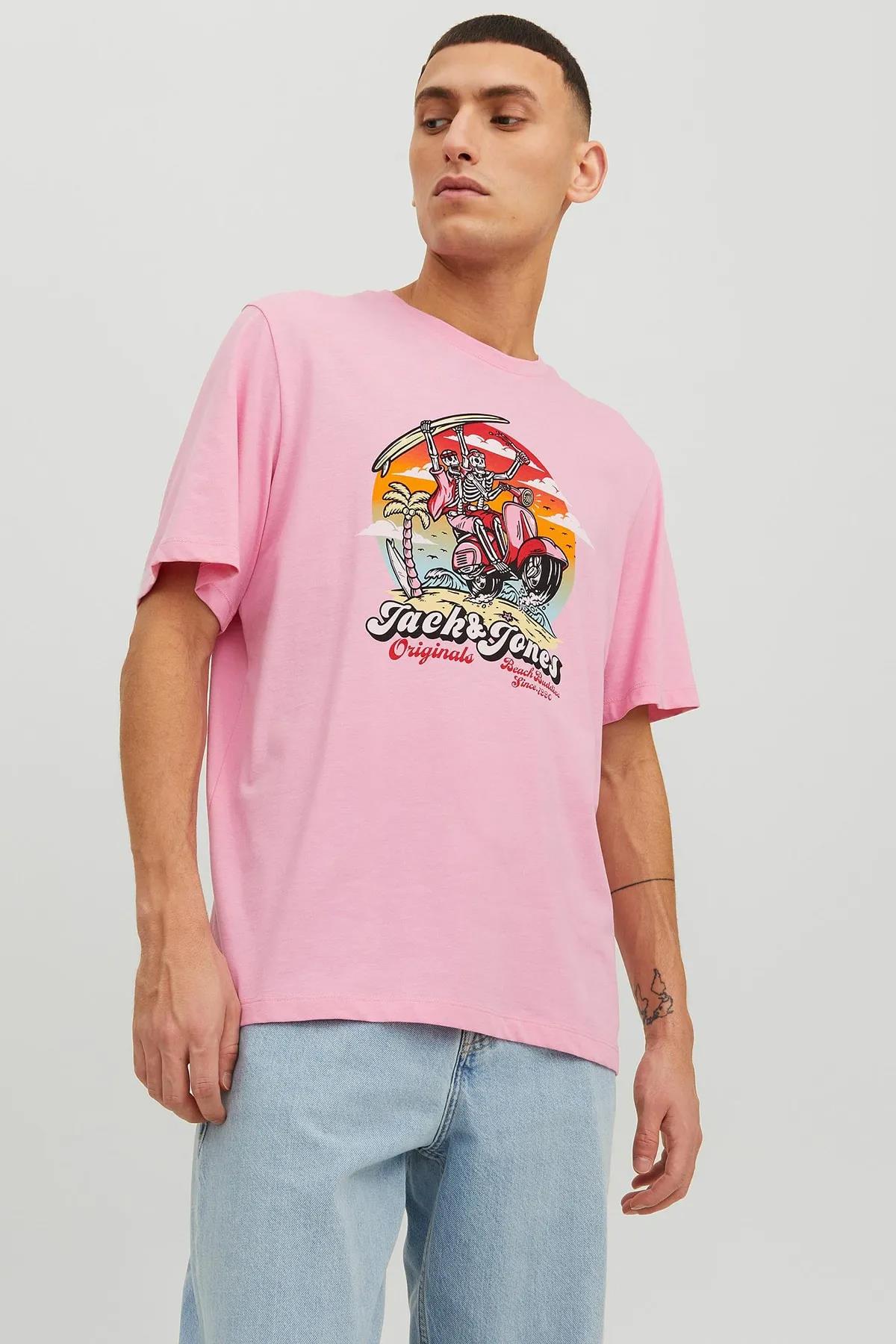 Jack & Jones Kuru Kafa T-shirt Jorbeachbone Erkek Tişört 12234309 - Jack & Jones - 12234309