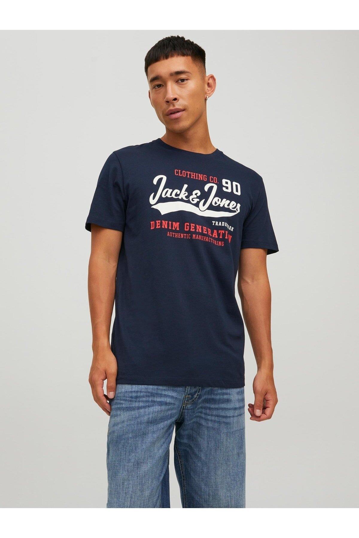 Jack & Jones Logo Erkek  T-shirt - 12210819-02 - Jack & Jones - 12210819