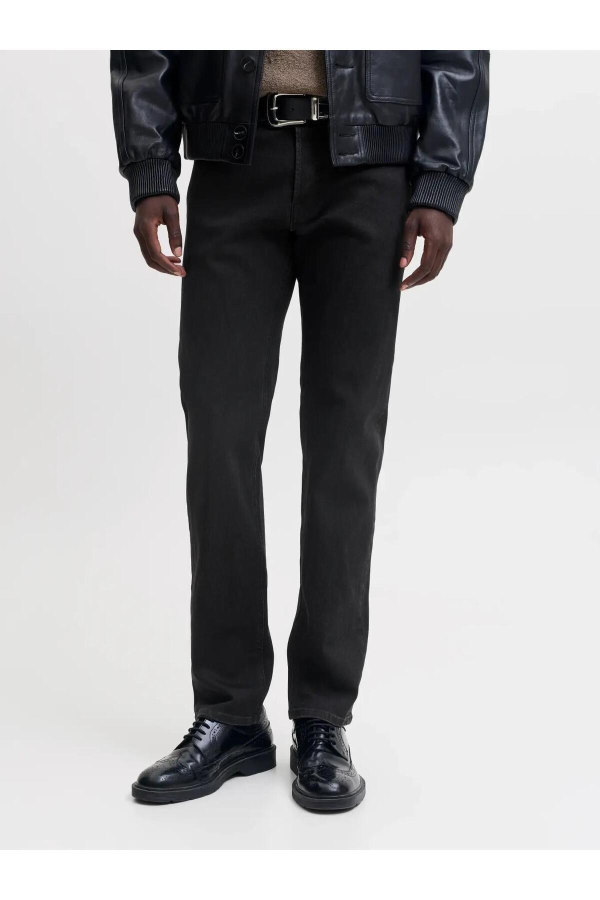 Jack & Jones Mike Erkek Tapered Fit 682 Siyah Kot Pantolon-12300754-B - Jack & Jones - 12300754-B