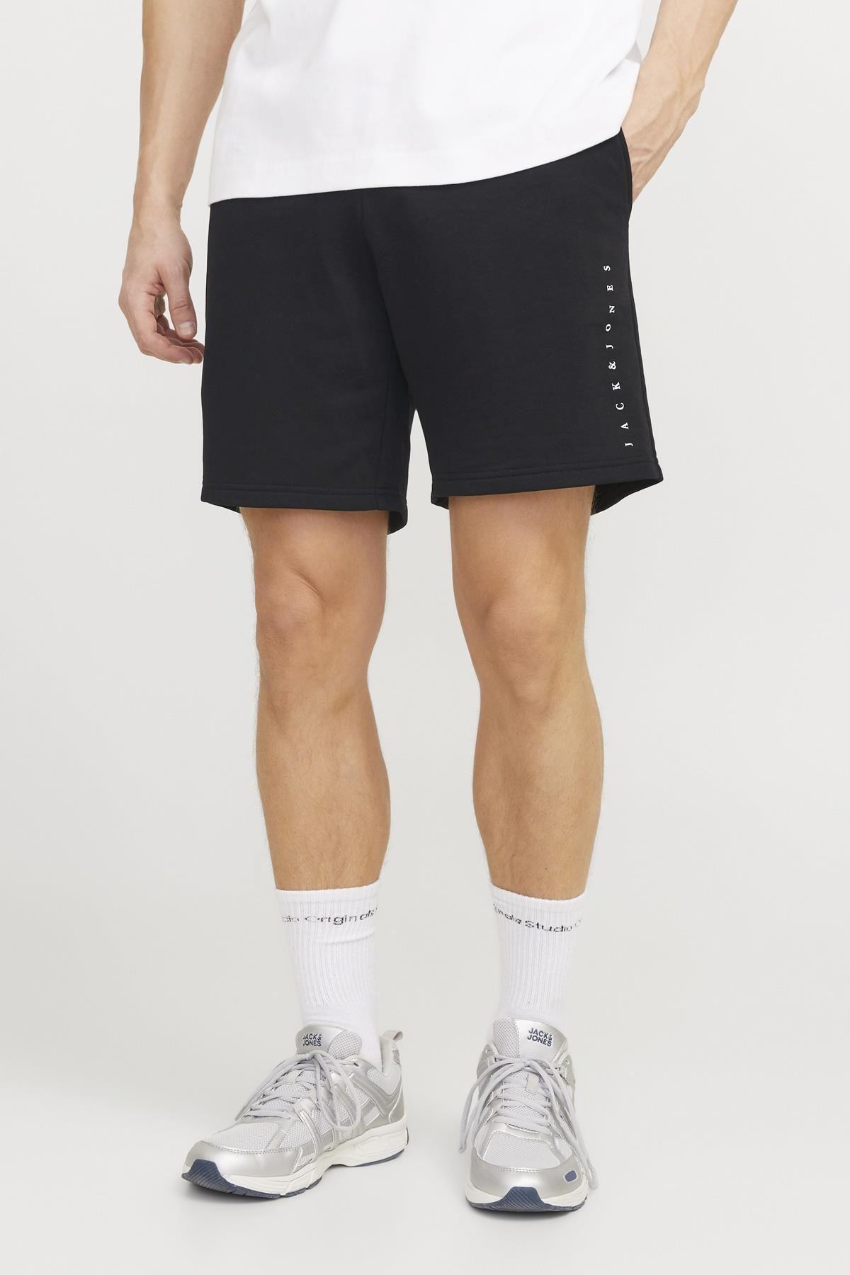 Jack & Jones Sweat Shorts Günlük Pamuklu Siyah Erkek Şort - 12248831 - Jack & Jones - 12248831