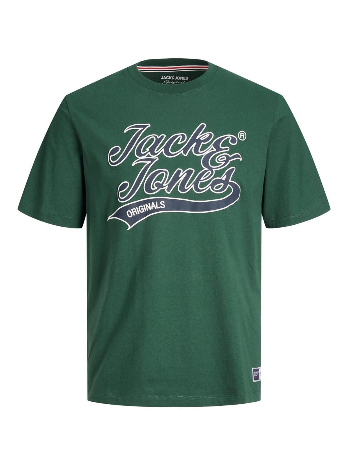 Jack & Jones Yuvarlak Yaka Yazılı Kısa Kollu Siyah Erkek T-shirt 12227774 - Jack & Jones - 12227774