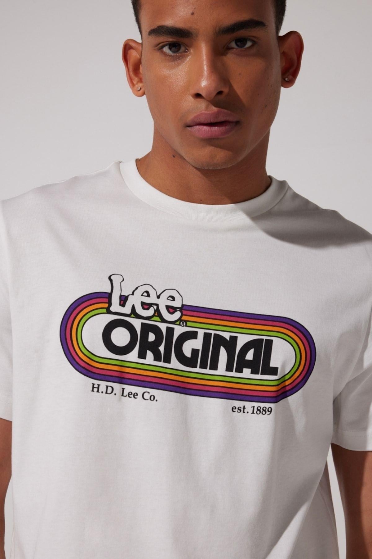Lee Baskılı Bisiklet Yaka Siyah Erkek T-shirt - L231733001 - Lee - 5003007441