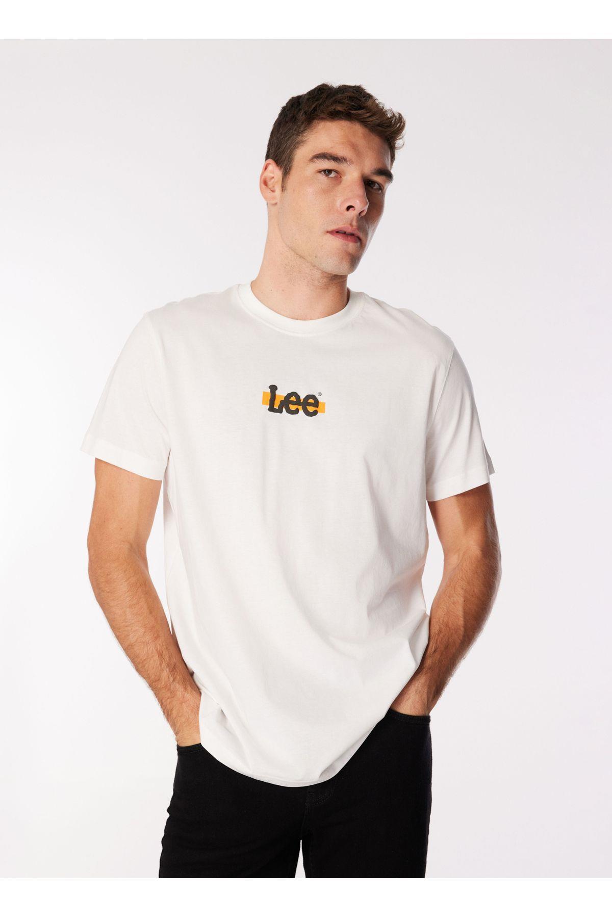 Lee Erkek Bisiklet Yaka Beyaz T-Shirt - L241521100 - Lee - 5003180099